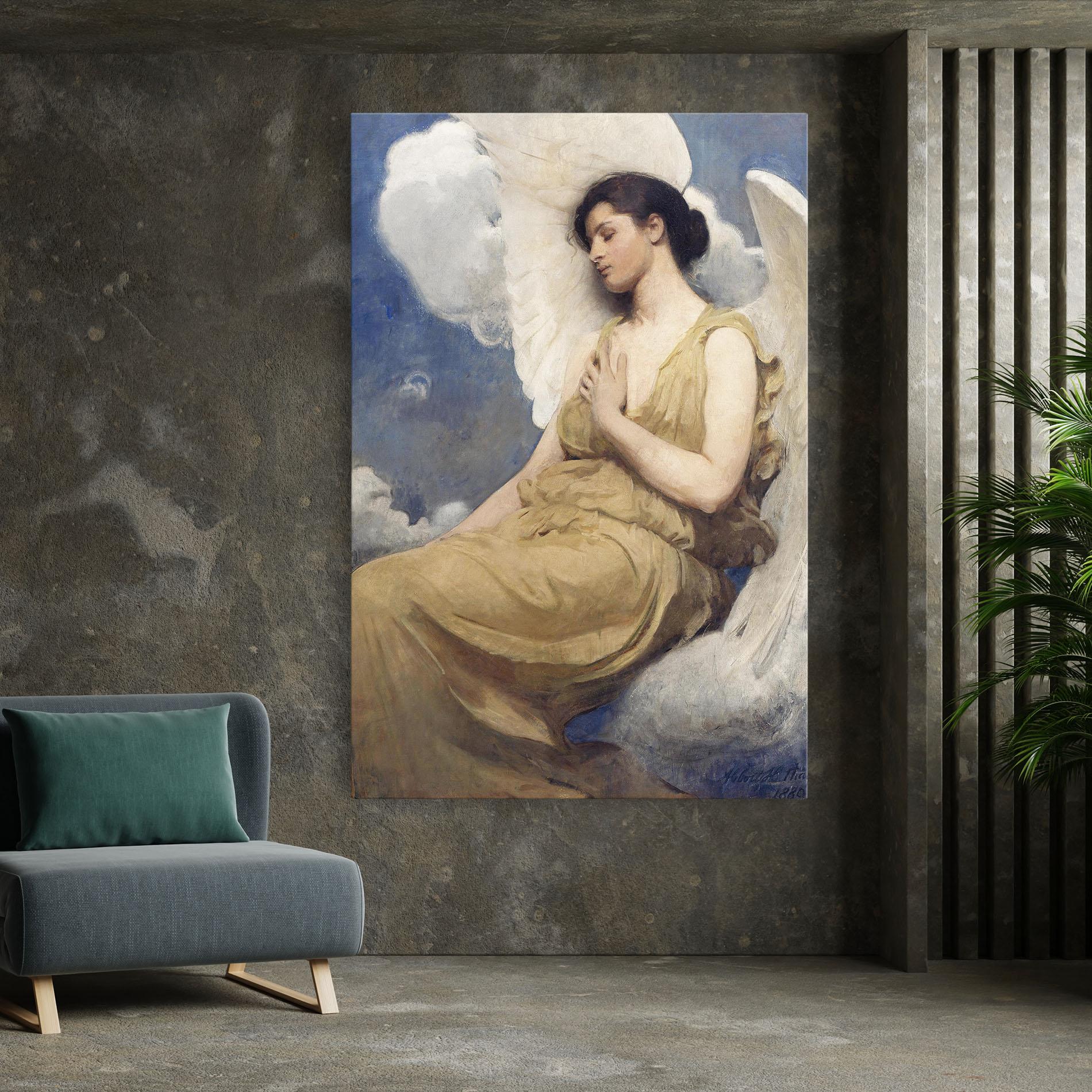 Vászonkép Angel Woman Painting mockup 7