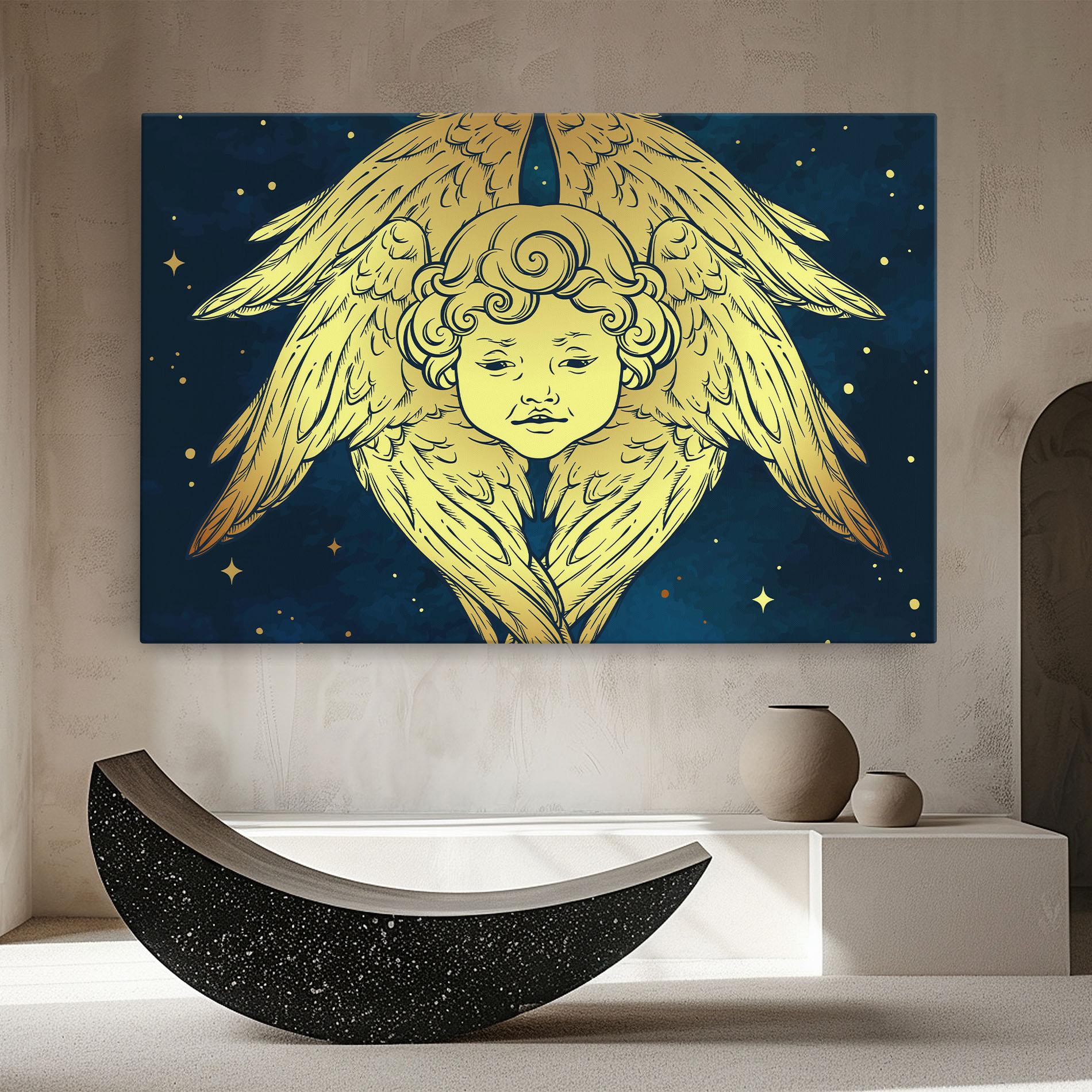 Vászonkép Gold Wings Angel mockup 8