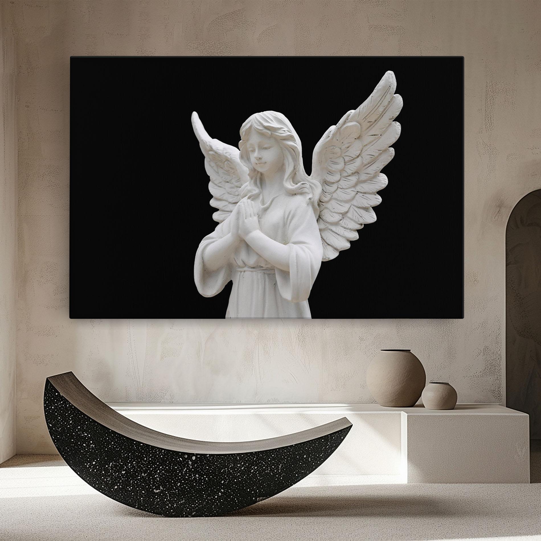 Vászonkép Pretty Angel Statues mockup 8