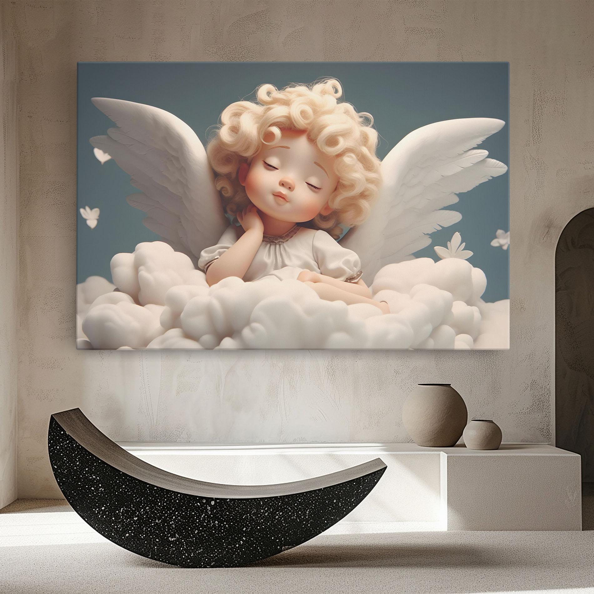 Vászonkép Statue Baby Angel mockup 8