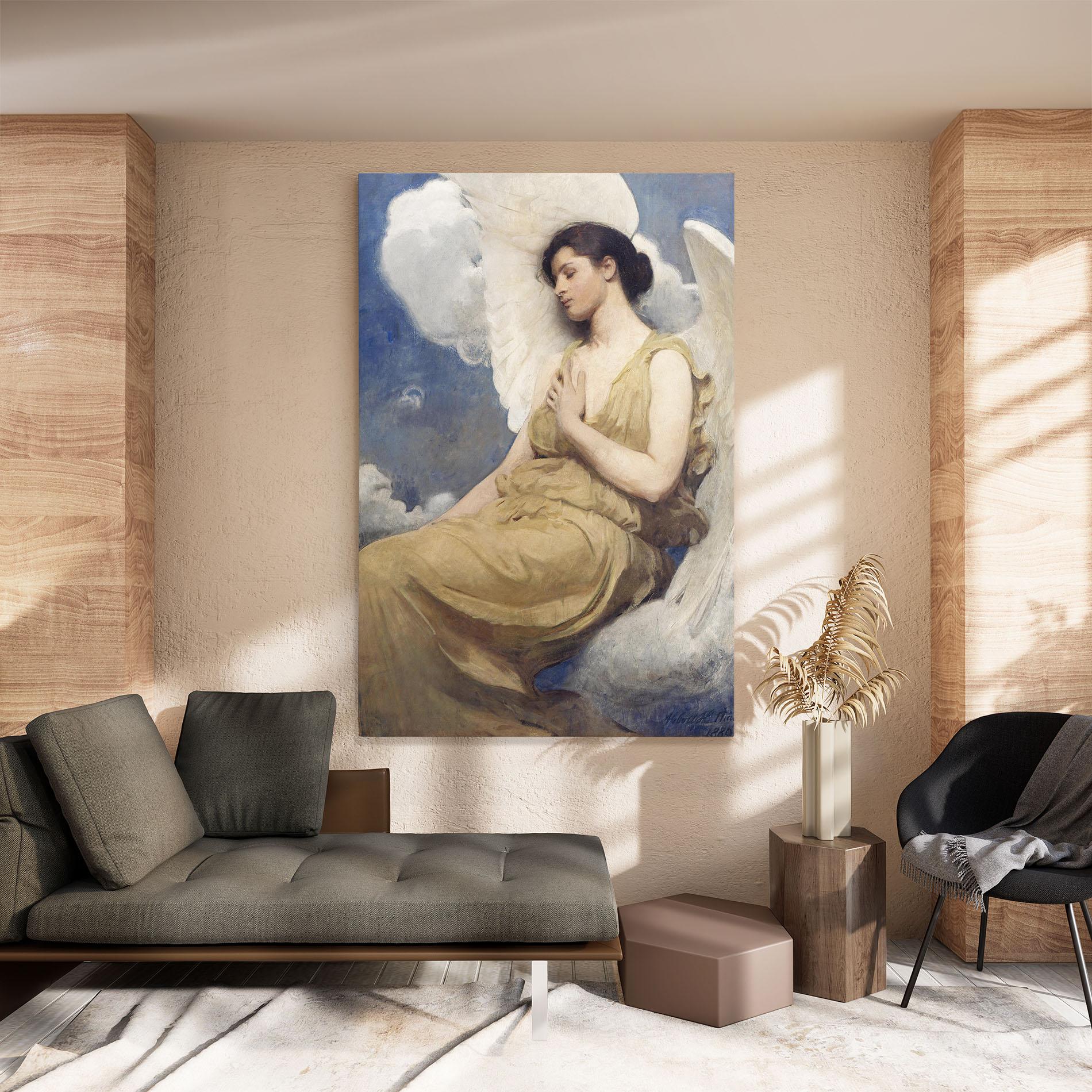 Vászonkép Angel Woman Painting mockup 8
