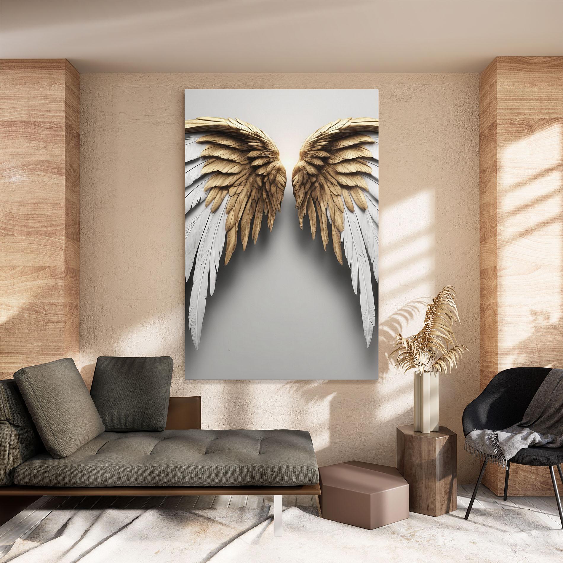 Vászonkép Realistic Angel Wings mockup 8