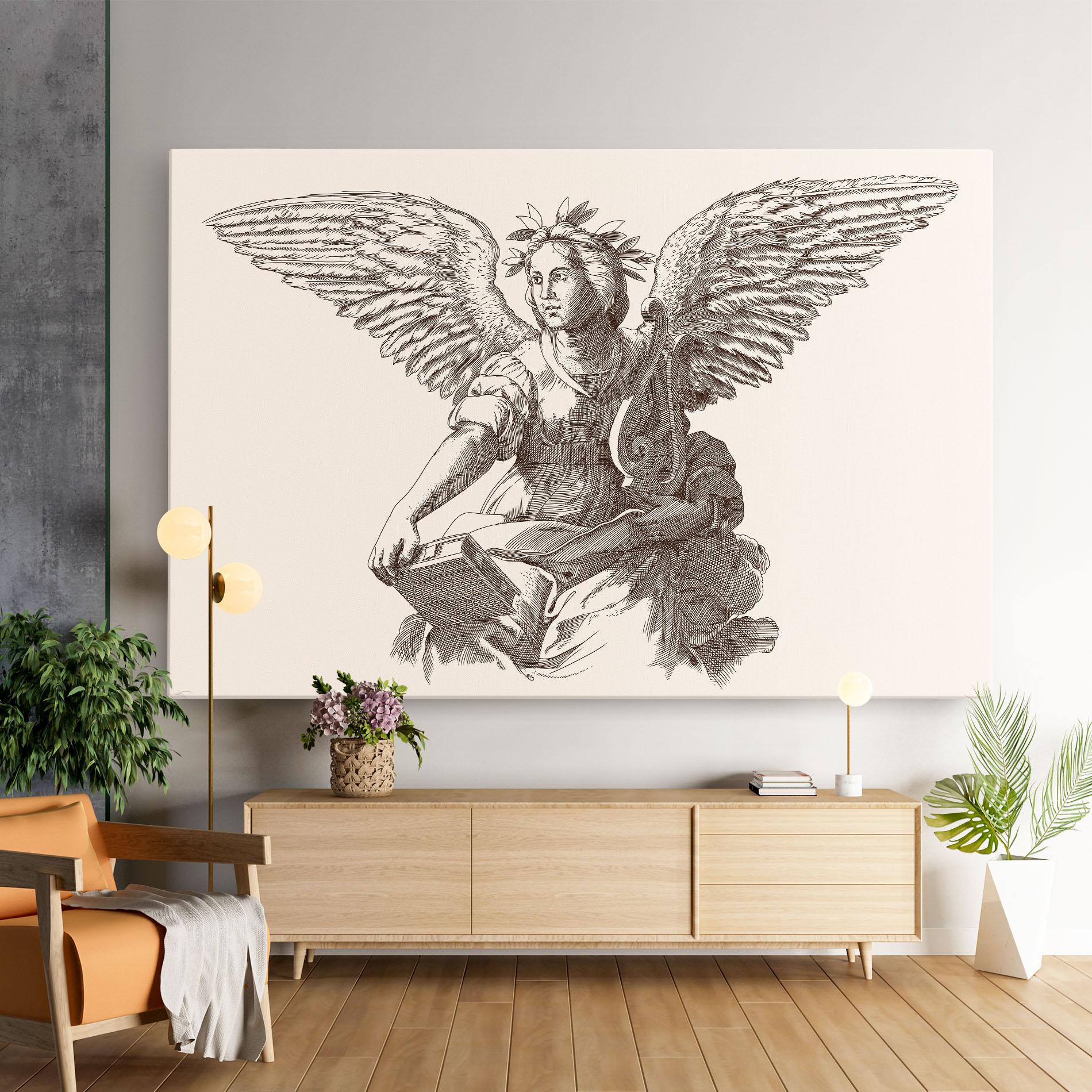 Vászonkép Brown Line Angel mockup 9