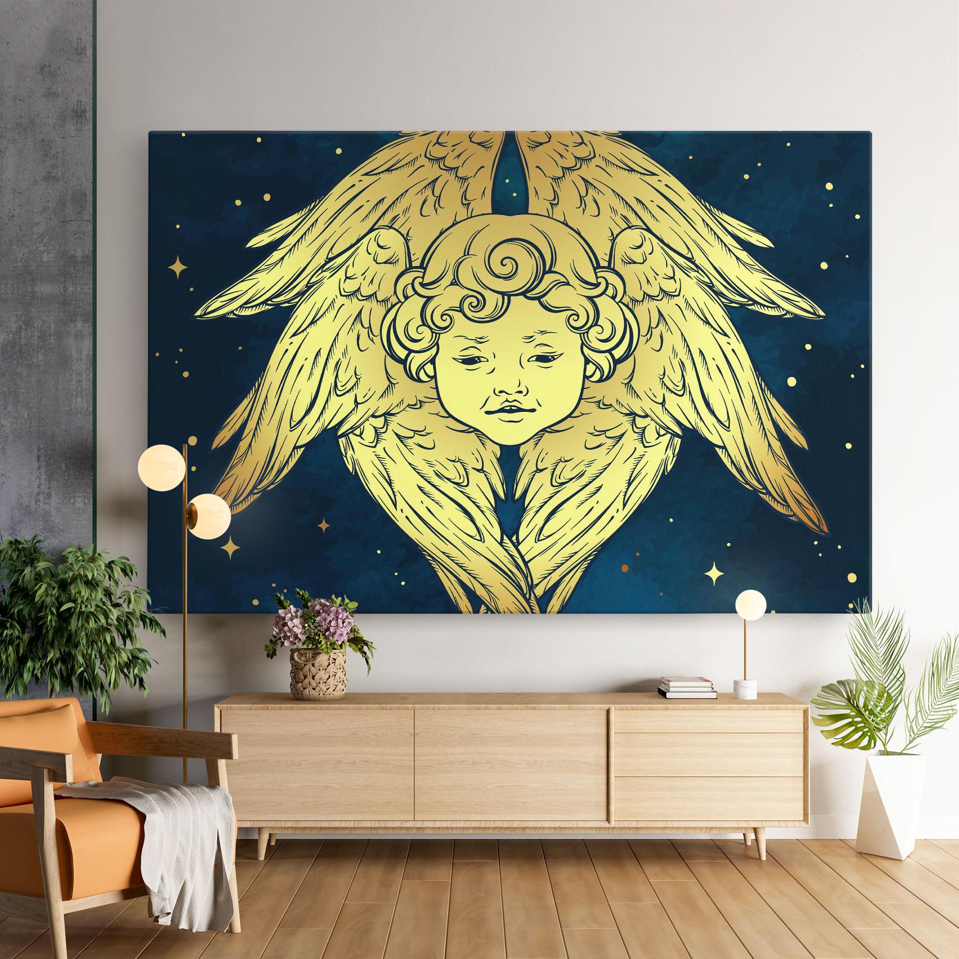 Vászonkép Gold Wings Angel mockup 9
