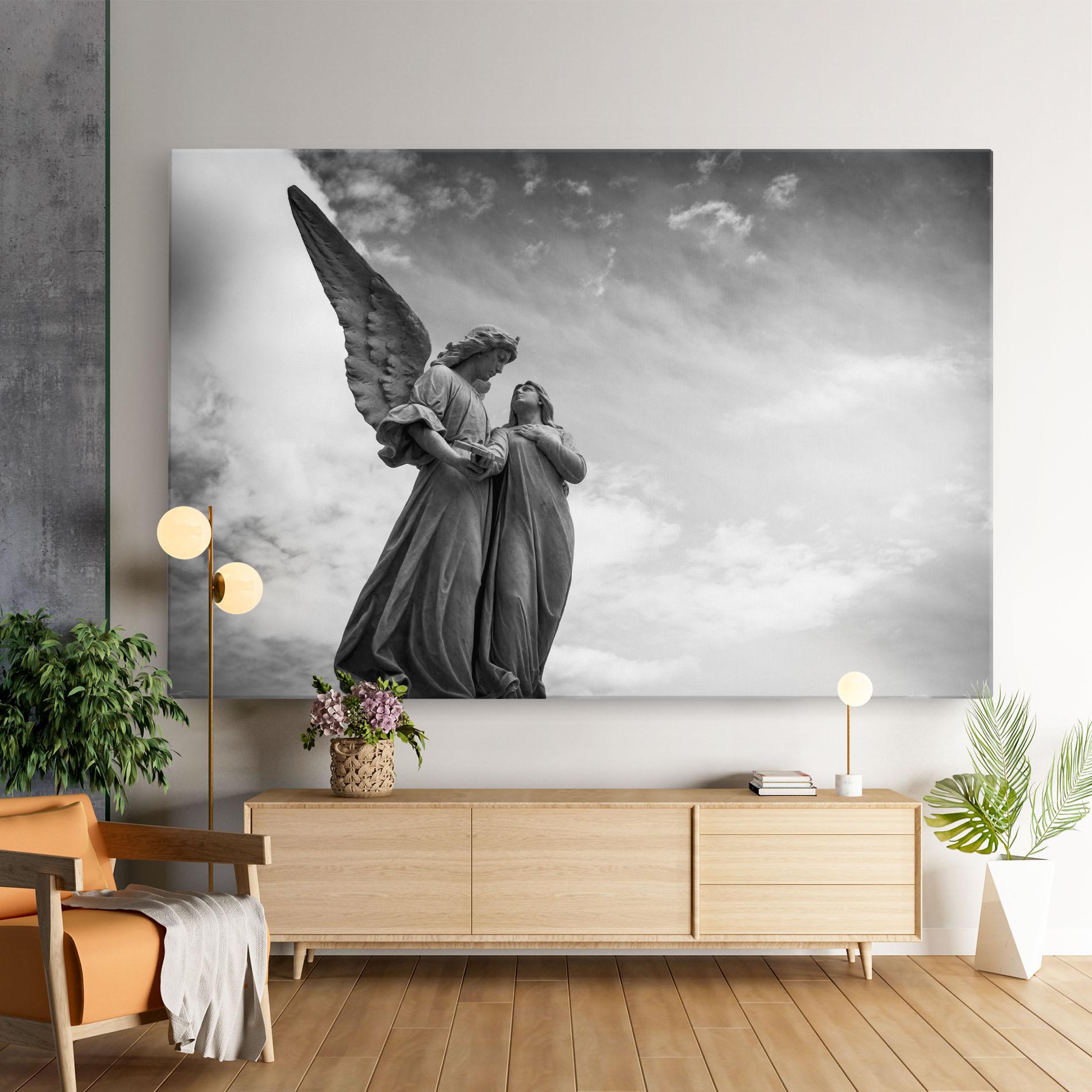 Vászonkép Grey Stone Angels mockup 9