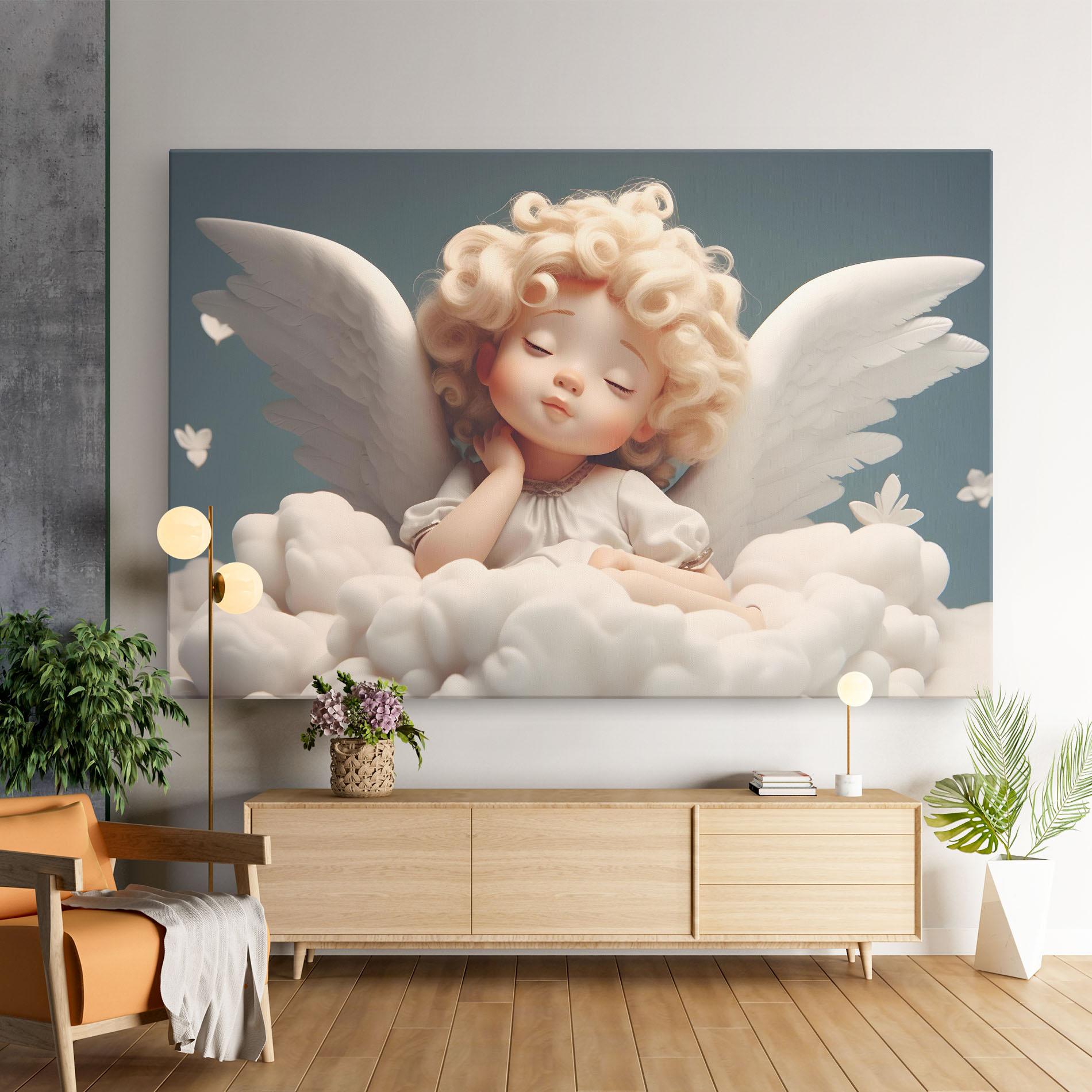 Vászonkép Statue Baby Angel mockup 9