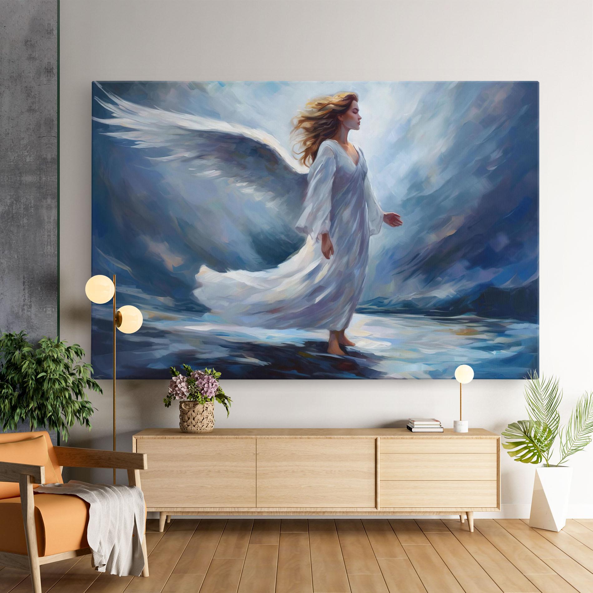 Vászonkép Wind Angel Woman mockup 9