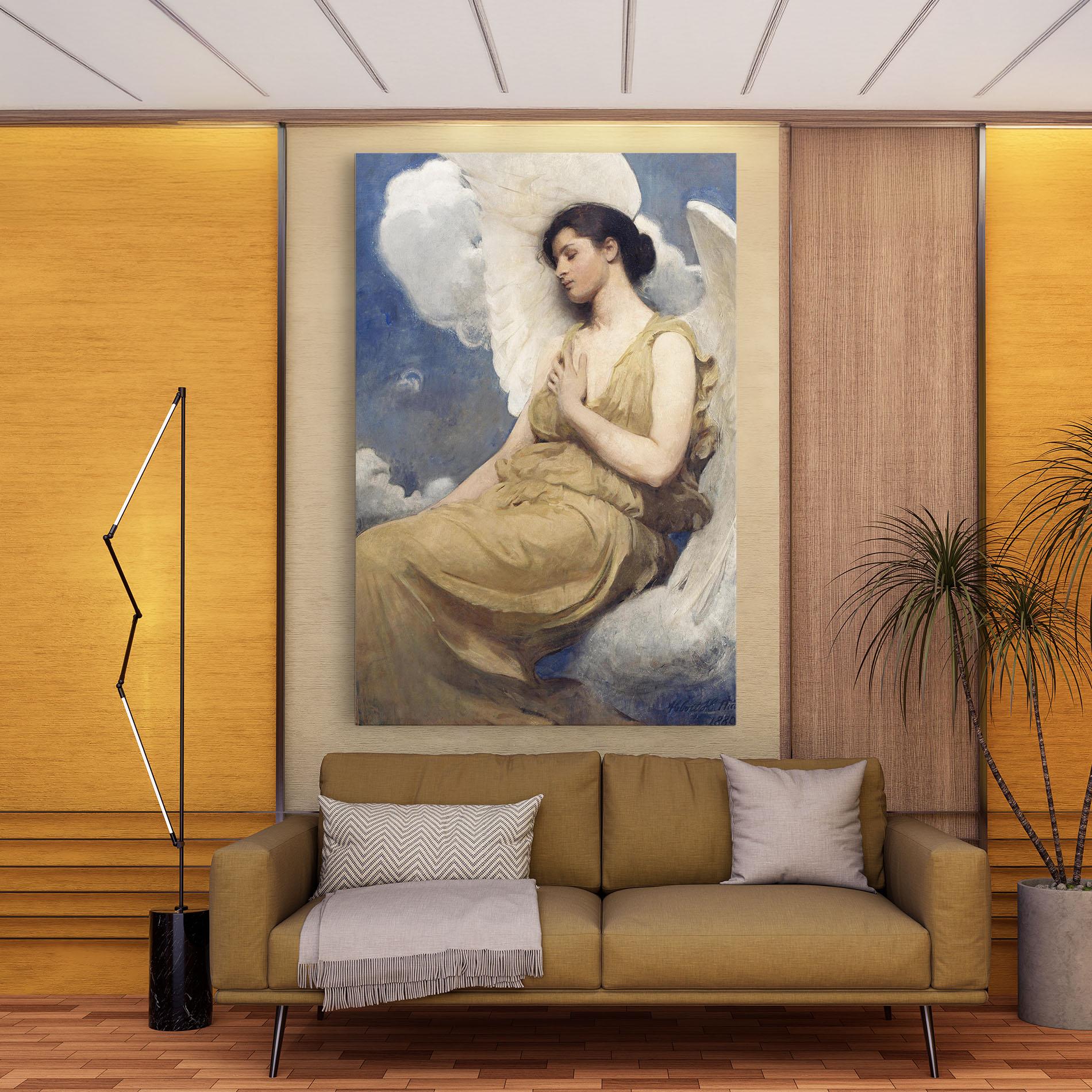 Vászonkép Angel Woman Painting mockup 9