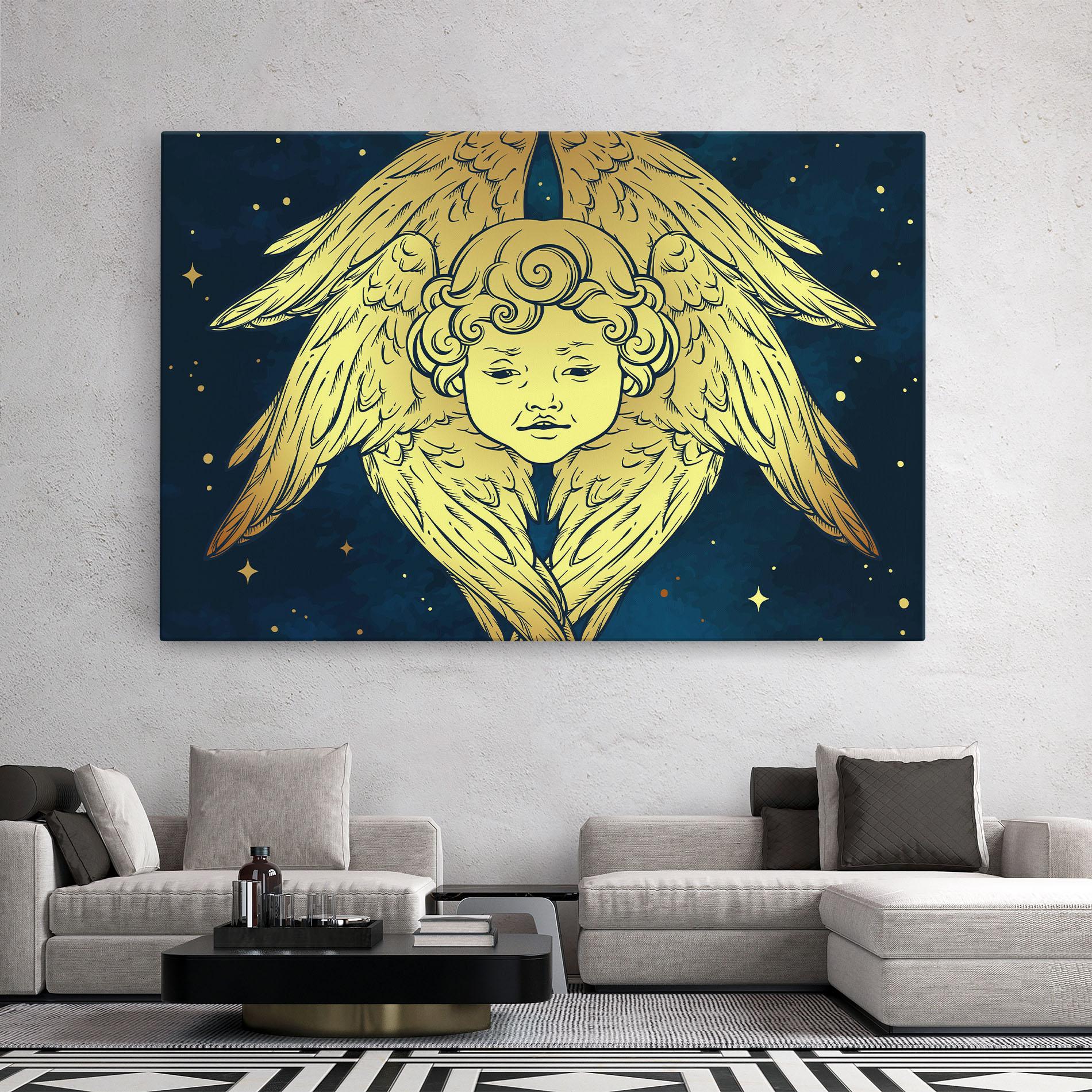 Vászonkép Gold Wings Angel mockup 2