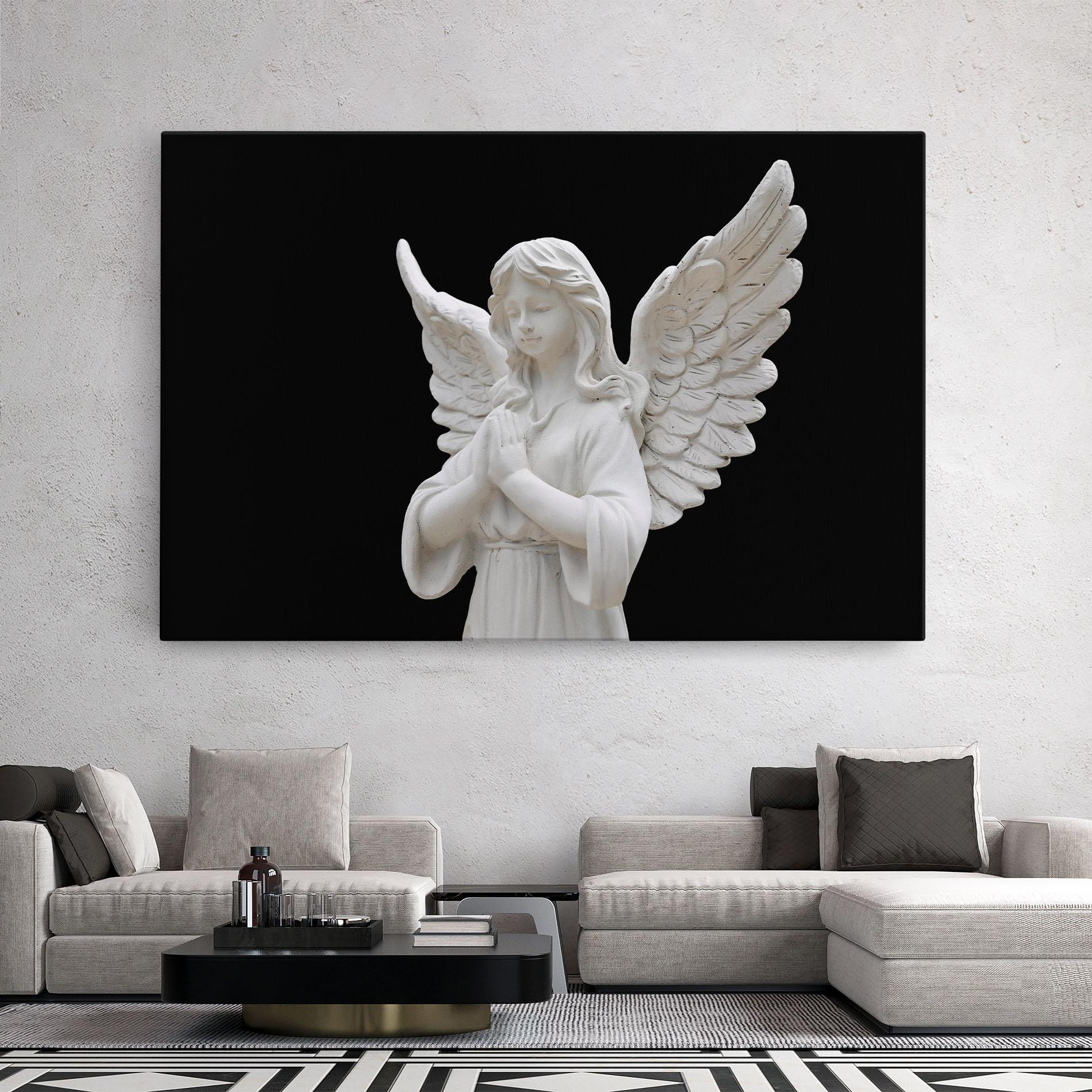 Vászonkép Pretty Angel Statues mockup 2