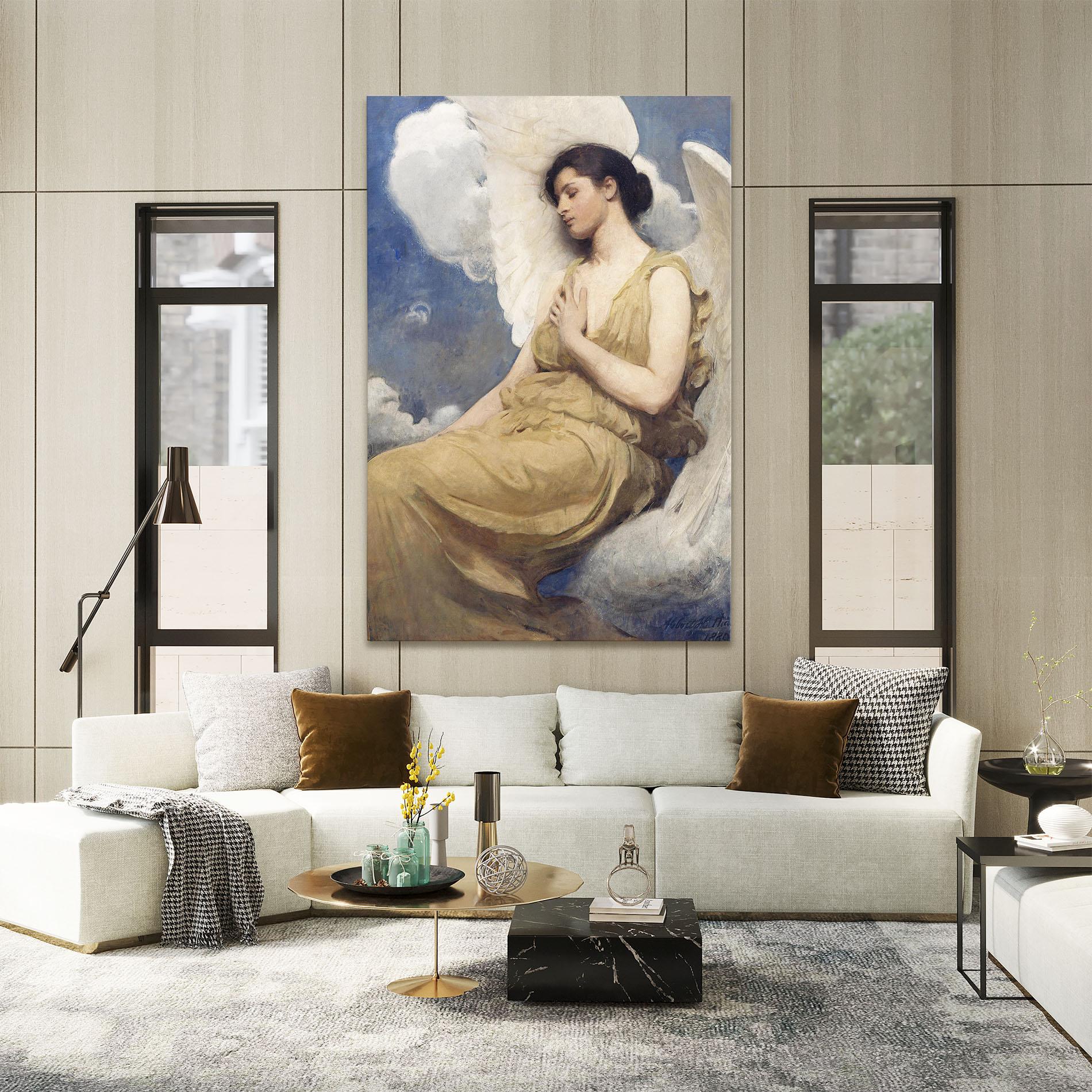 Vászonkép Angel Woman Painting mockup 2