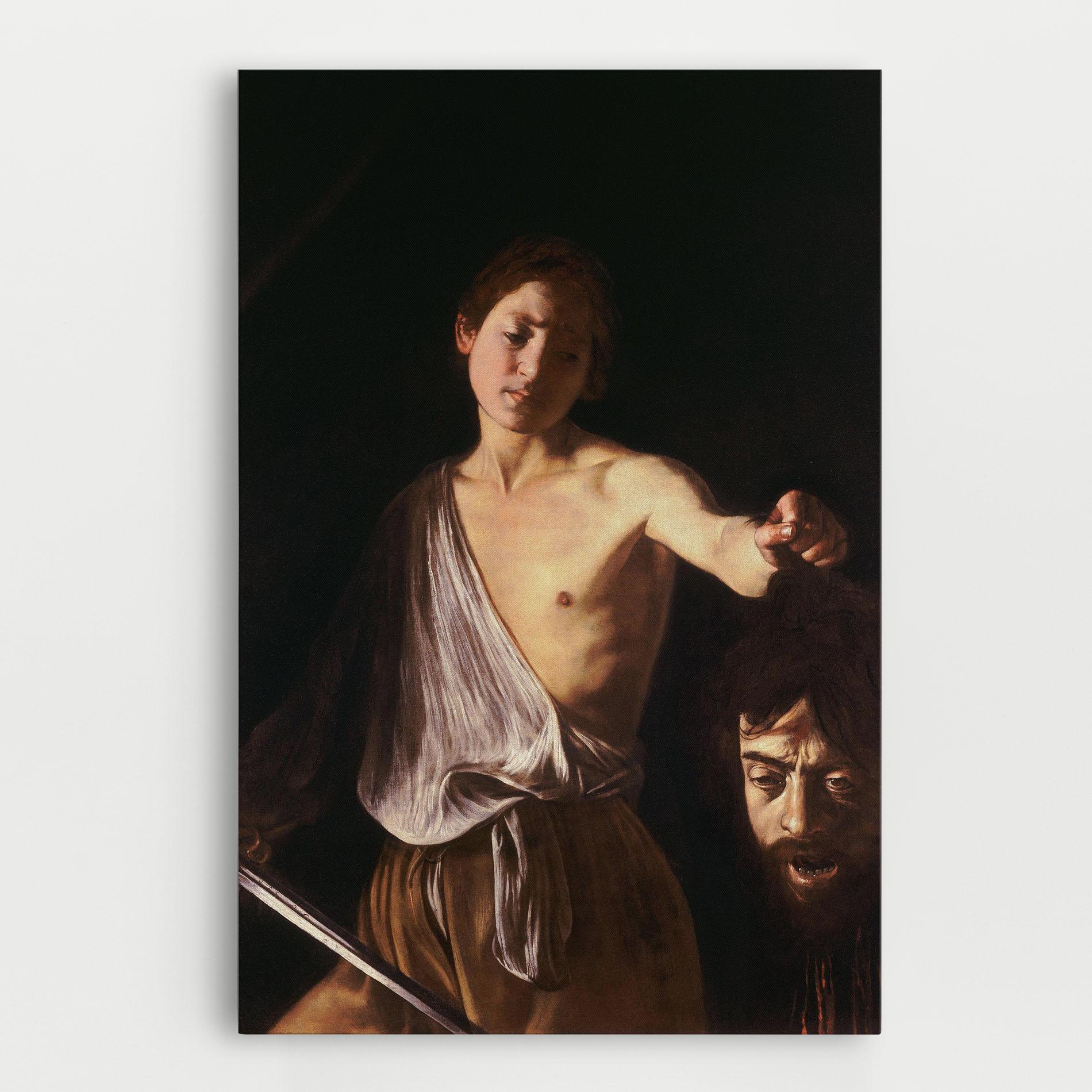 Vászonkép David With The Head Of Goliath mockup 0