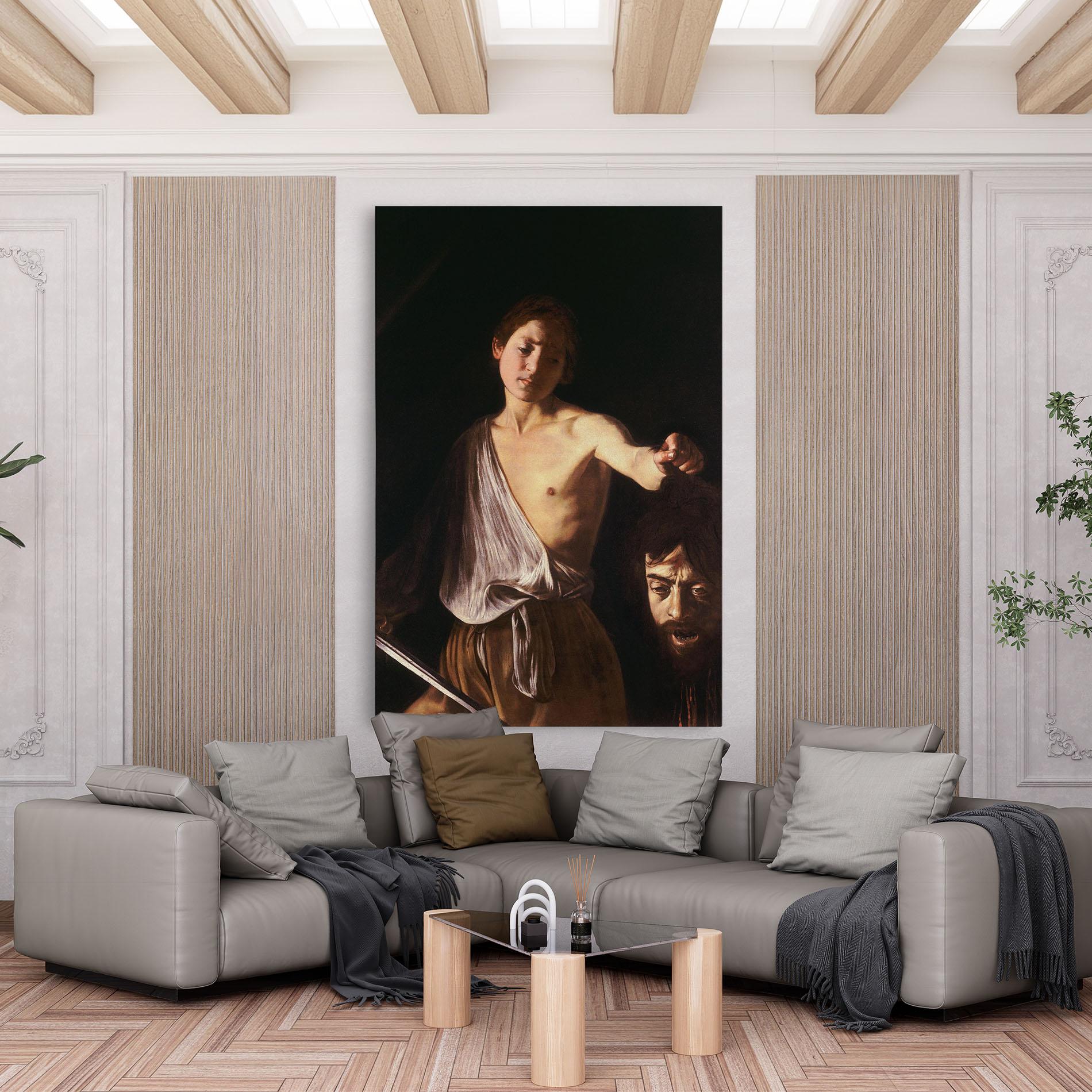 Vászonkép David With The Head Of Goliath mockup 6