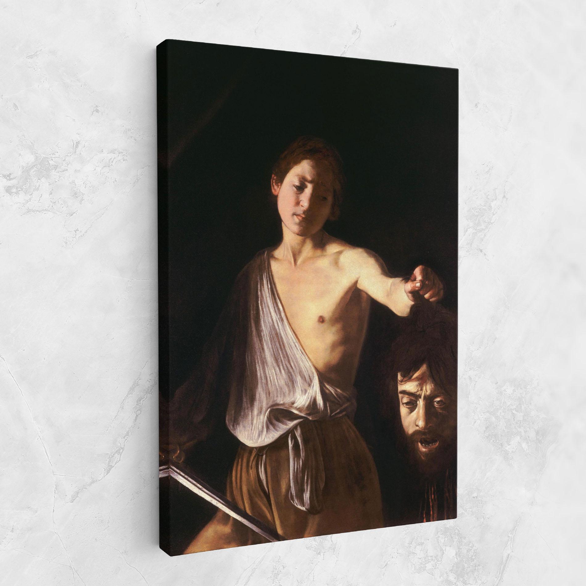 Vászonkép David With The Head Of Goliath mockup 1