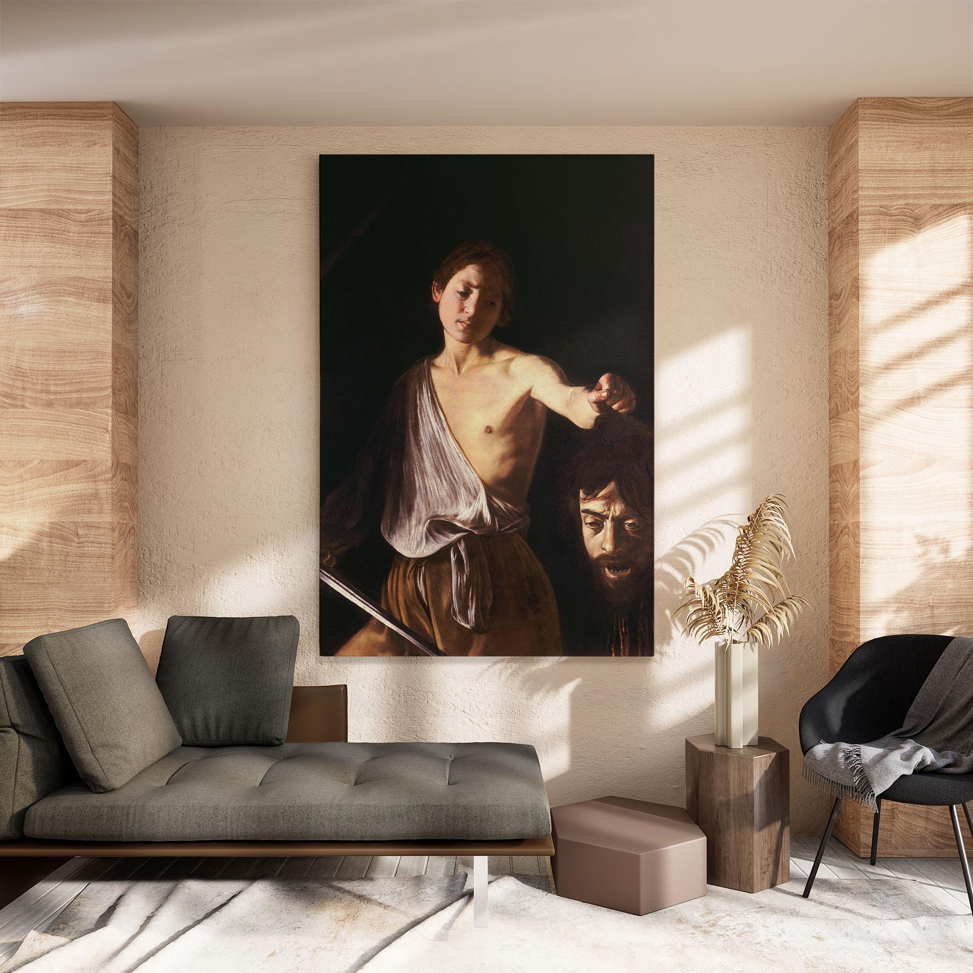 Vászonkép David With The Head Of Goliath mockup 8