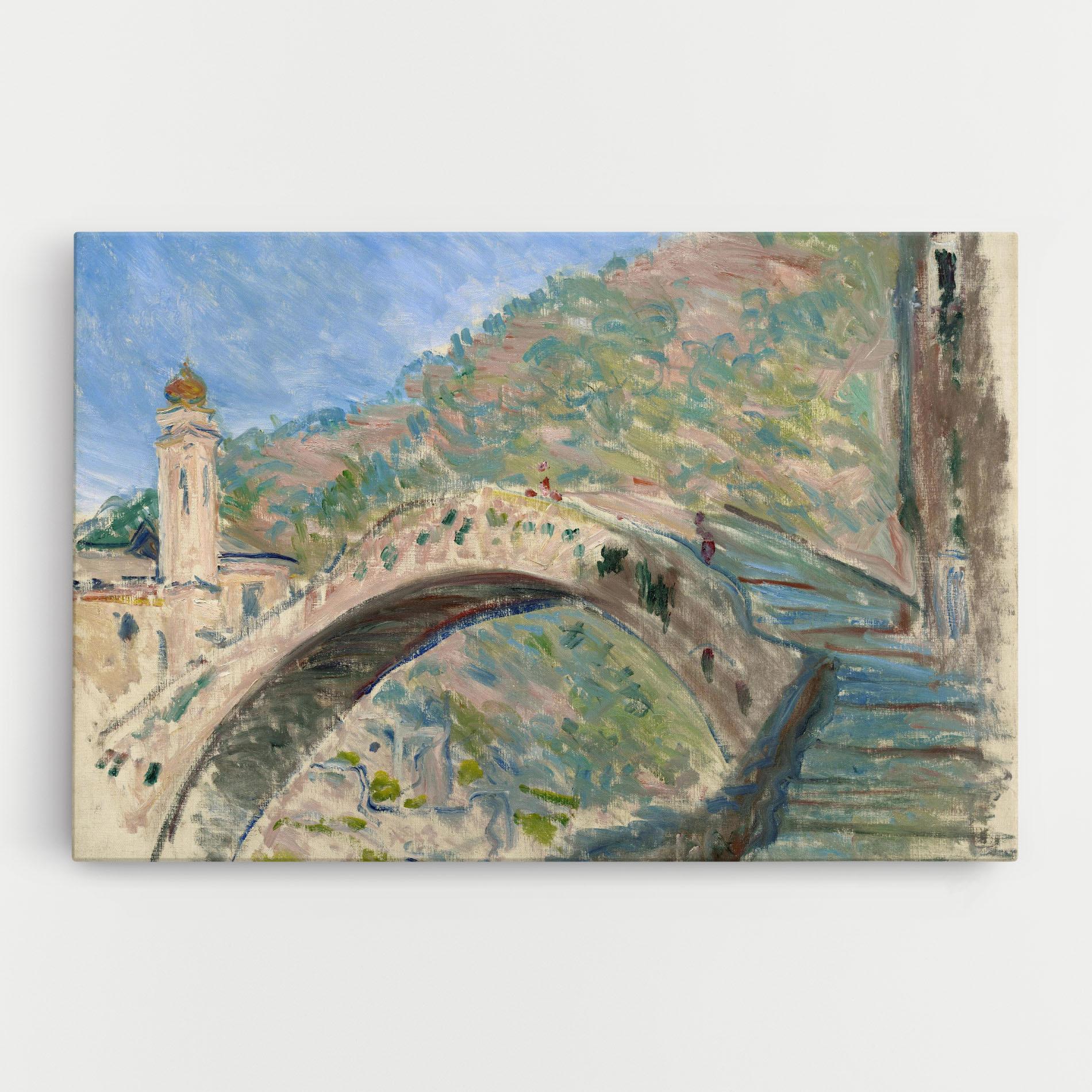 Vászonkép Bridge At Dolceacqua mockup 0