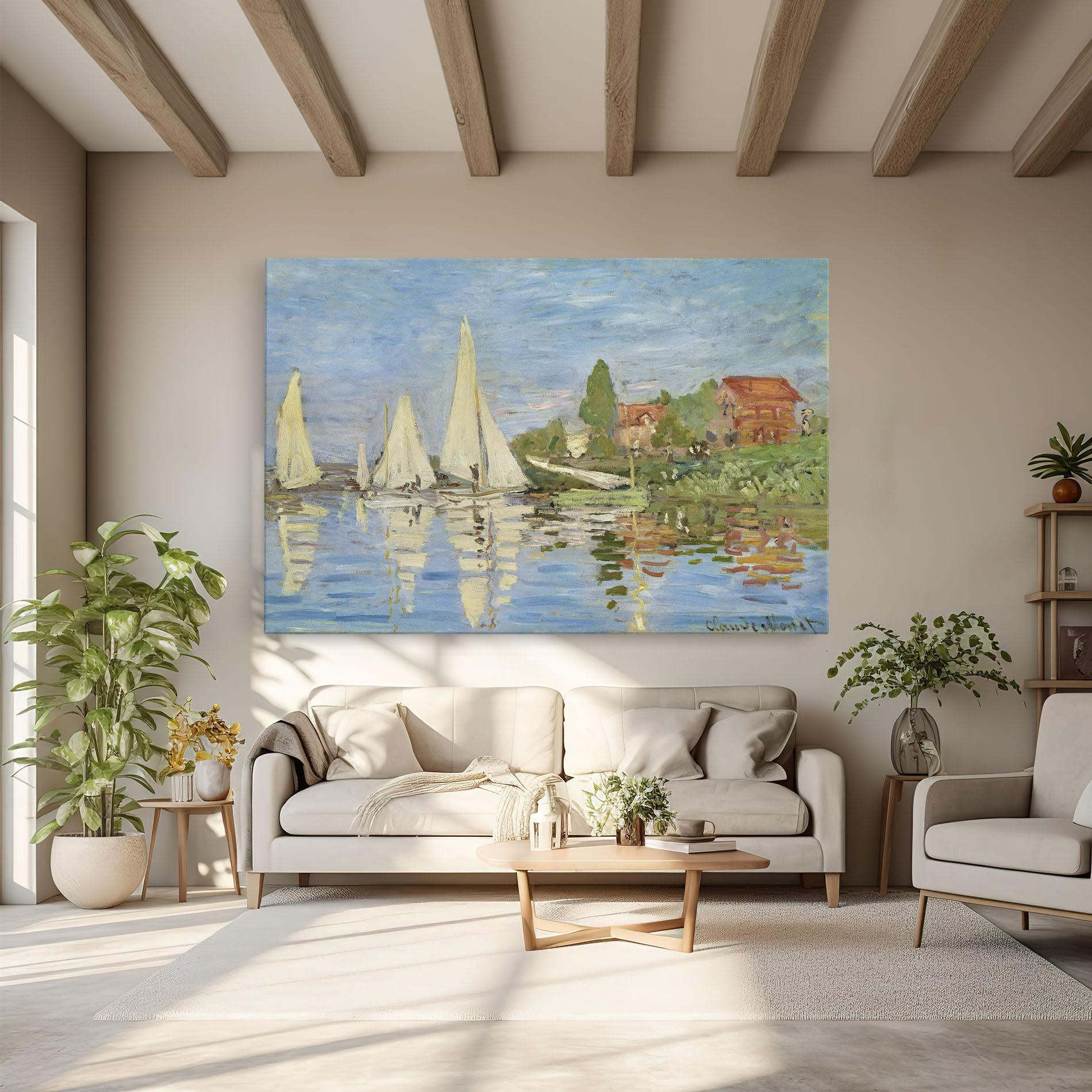 Vászonkép Regattas At Argenteuil mockup 6