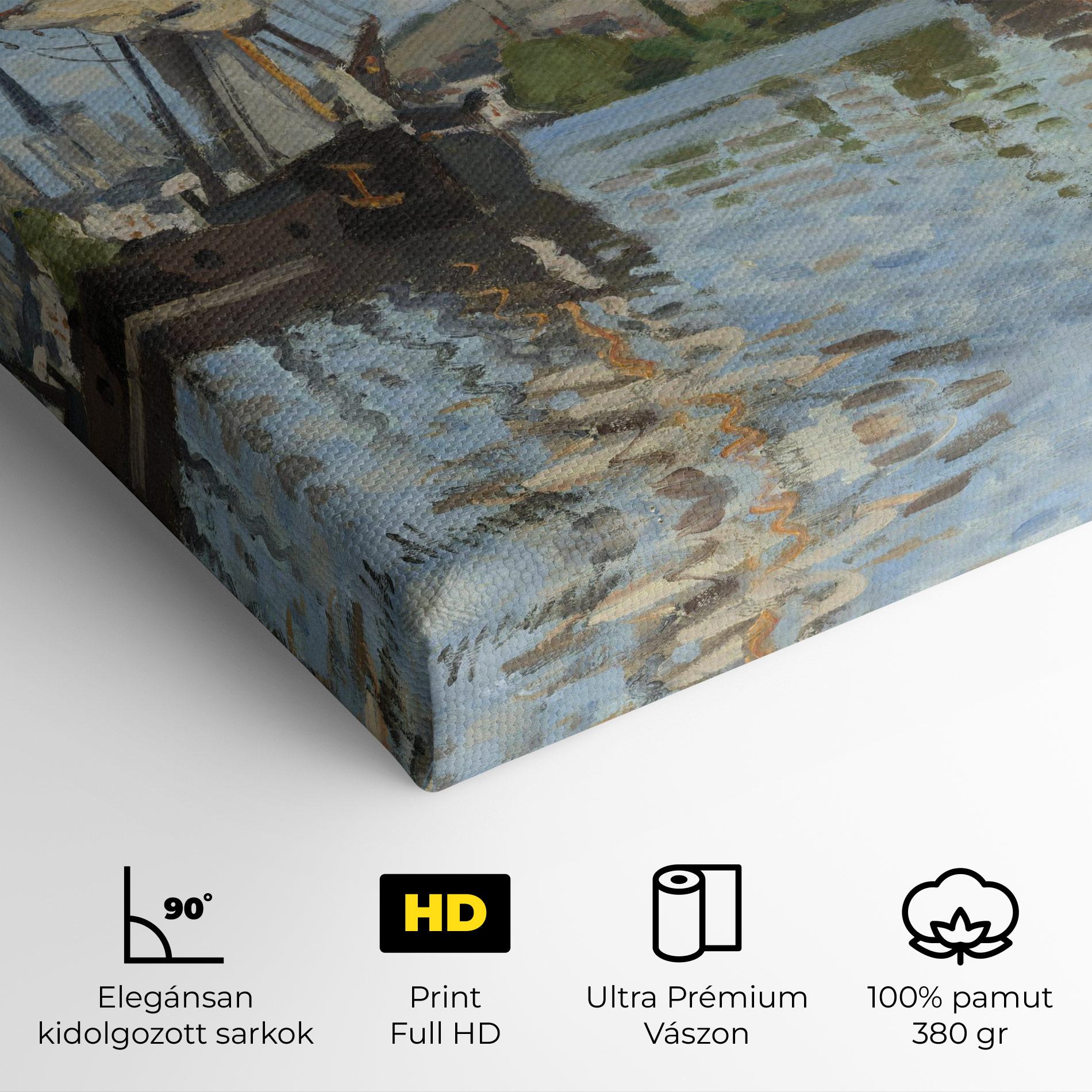 Vászonkép Ships At Rouen mockup 4