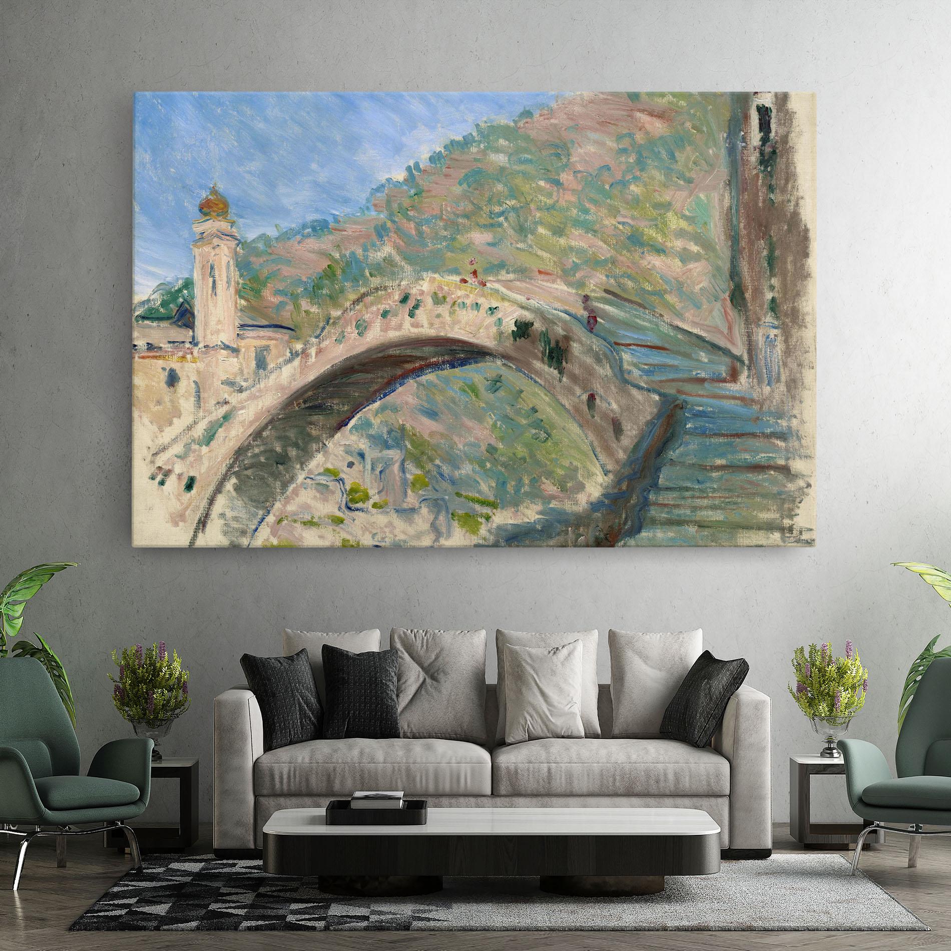Vászonkép Bridge At Dolceacqua mockup 7