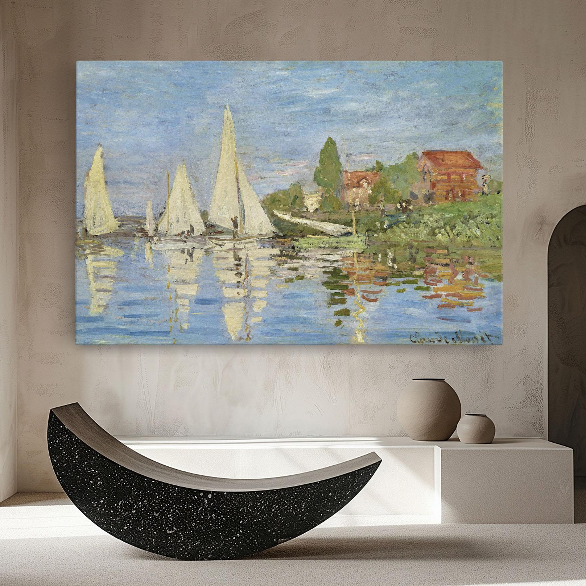 Vászonkép Regattas At Argenteuil mockup 8