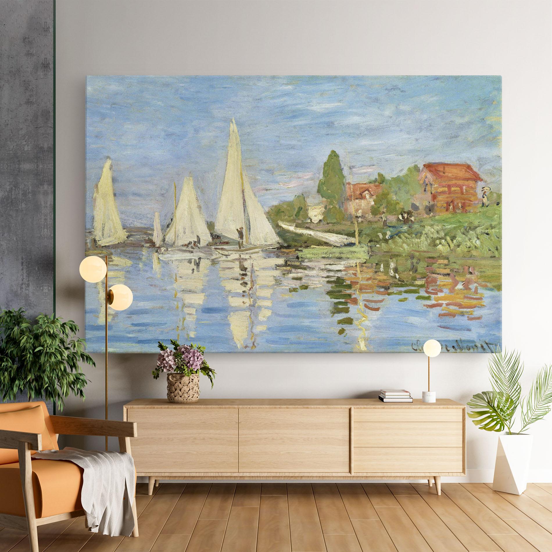 Vászonkép Regattas At Argenteuil mockup 9