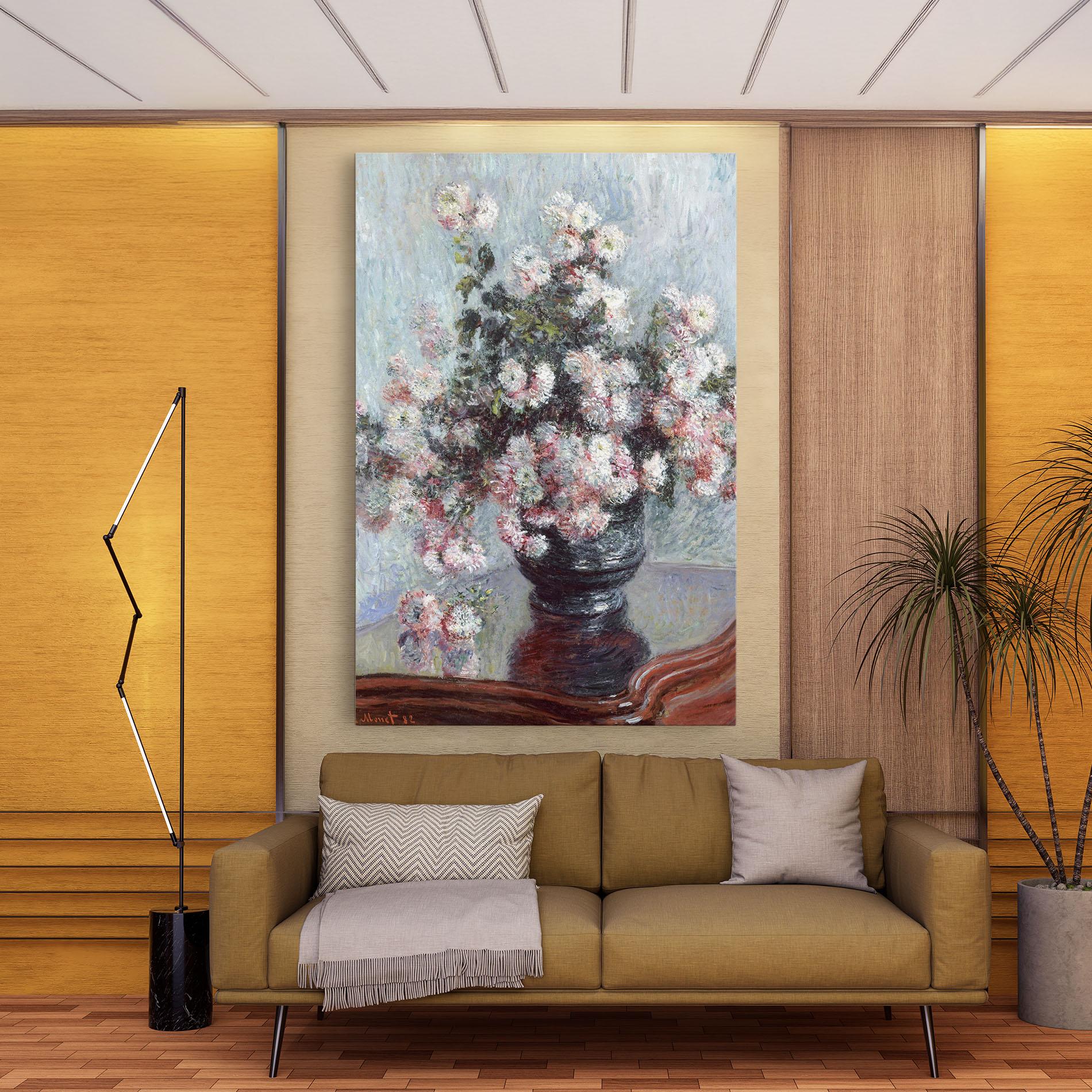 Vászonkép Chrysanthemums mockup 9