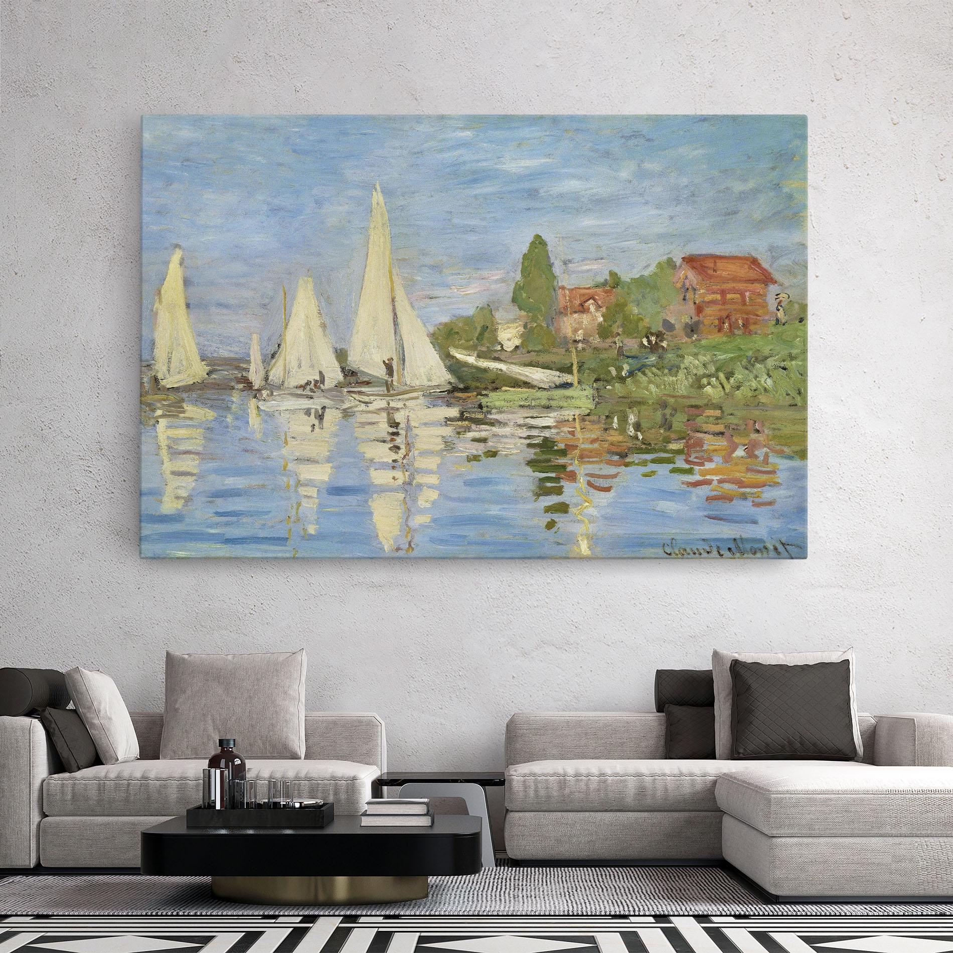 Vászonkép Regattas At Argenteuil mockup 2