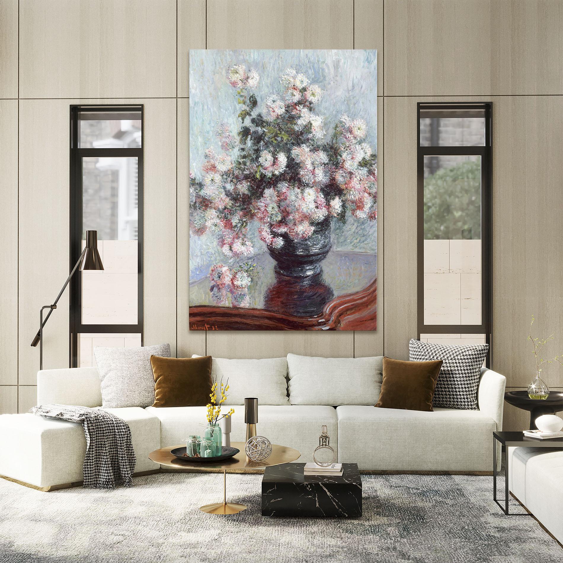 Vászonkép Chrysanthemums mockup 2