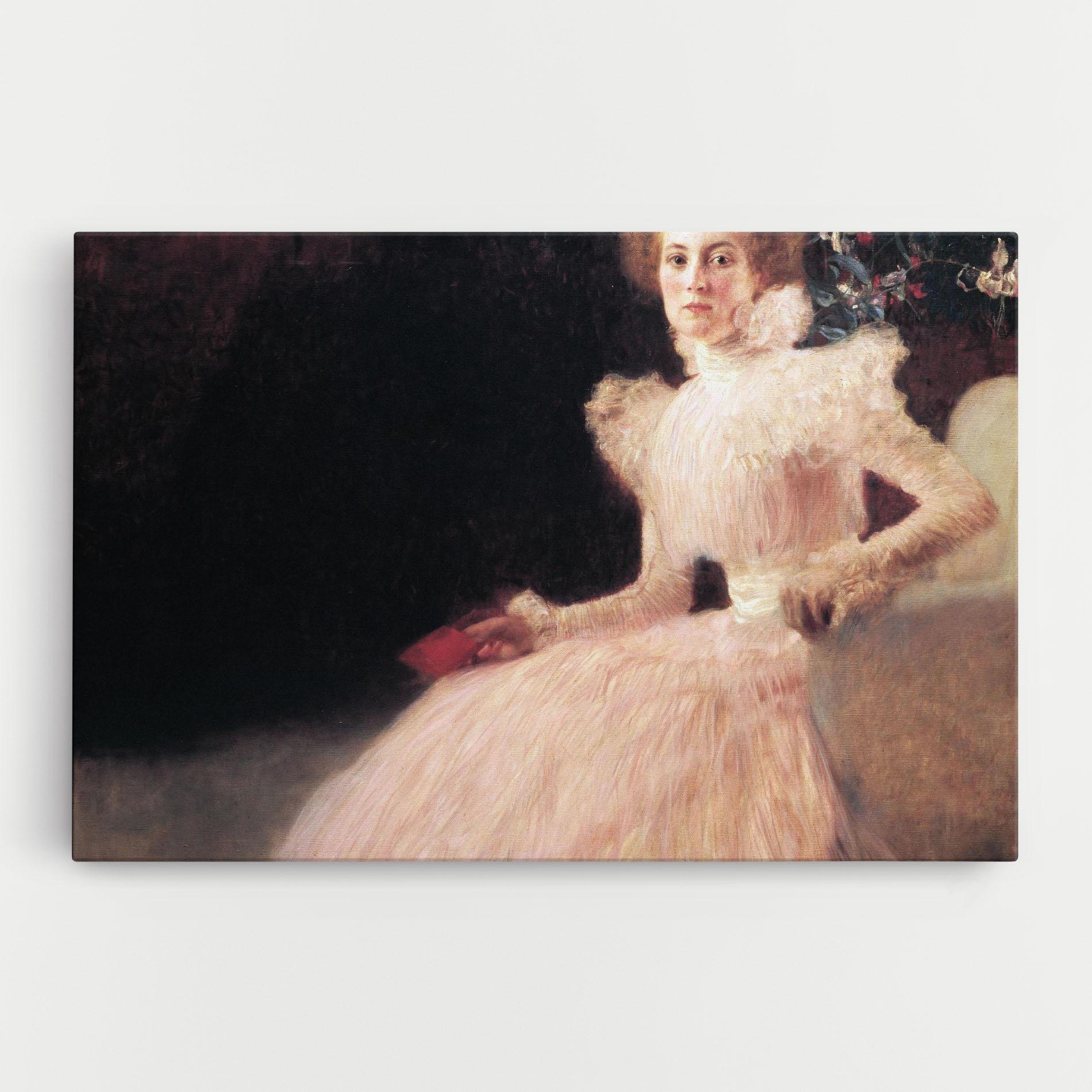 Vászonkép Gustav Klimt Pink Dress mockup 0