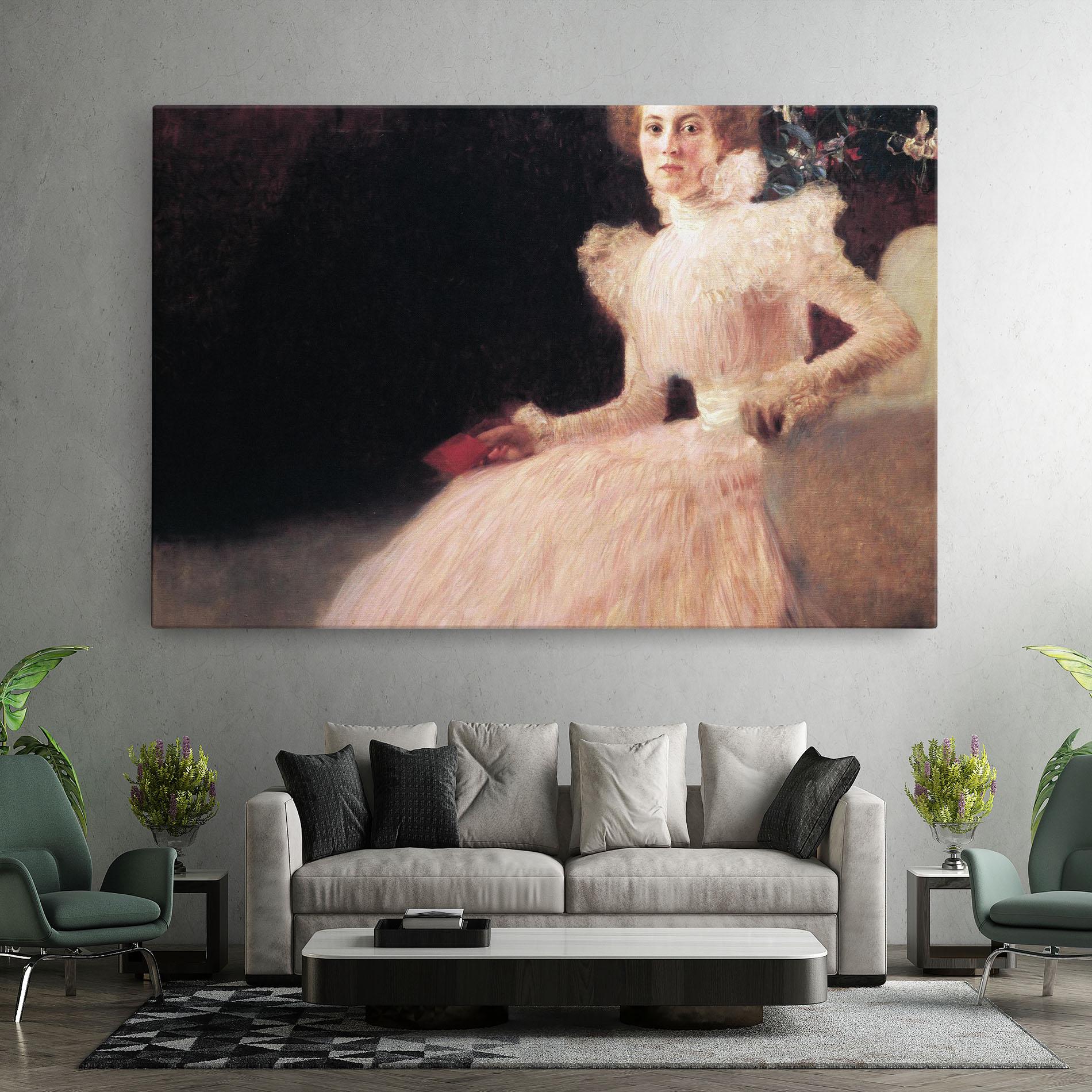 Vászonkép Gustav Klimt Pink Dress mockup 7