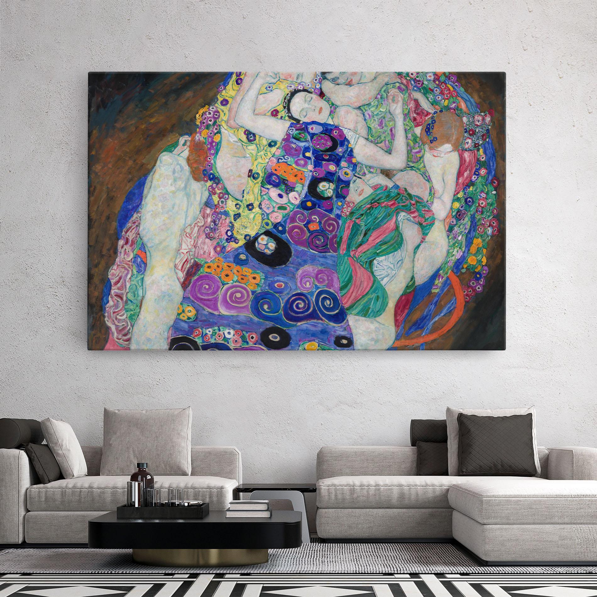 Vászonkép Klimt Die Jungfrau mockup 2