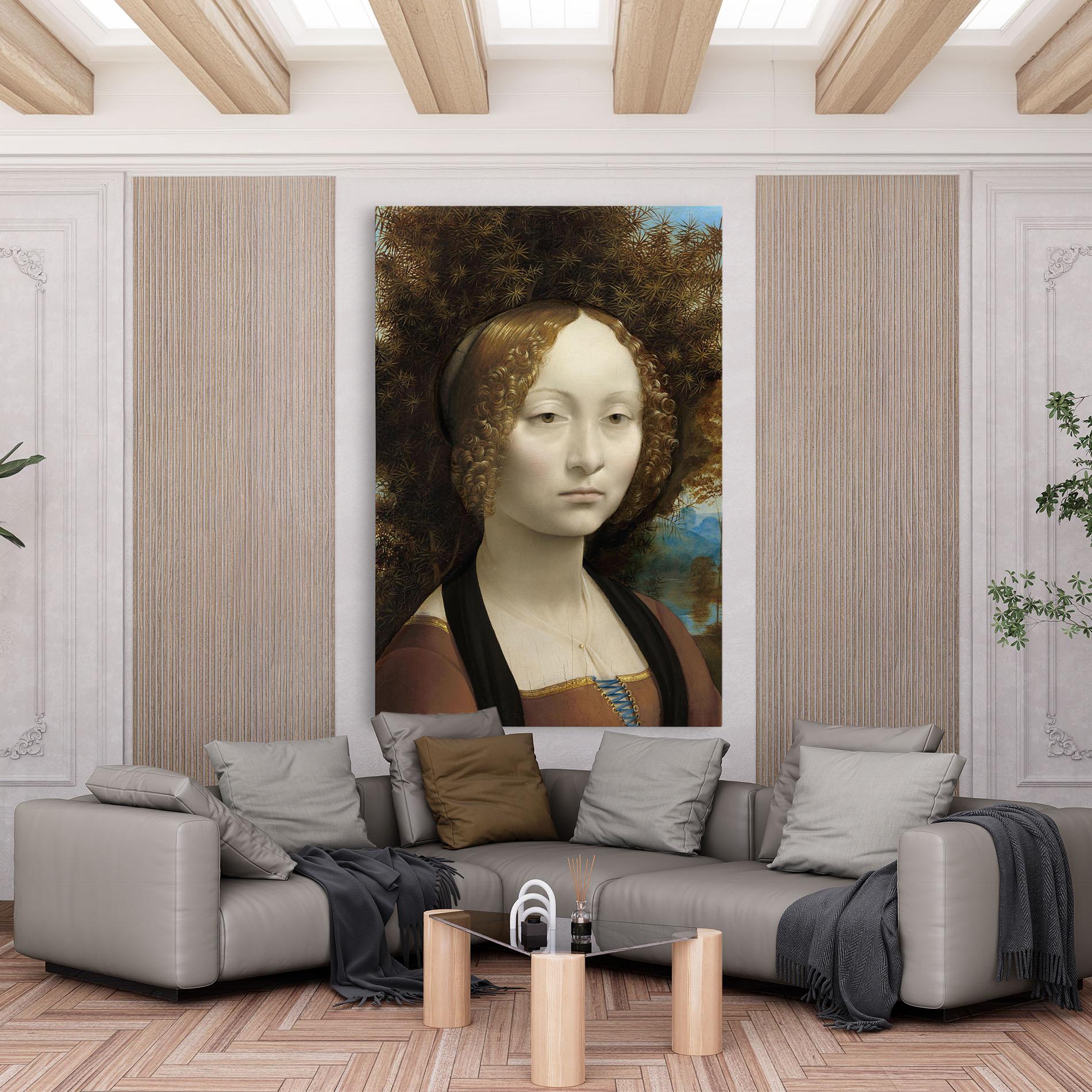 Vászonkép Leonardo Da Vinci Ginevra De Benci mockup 6