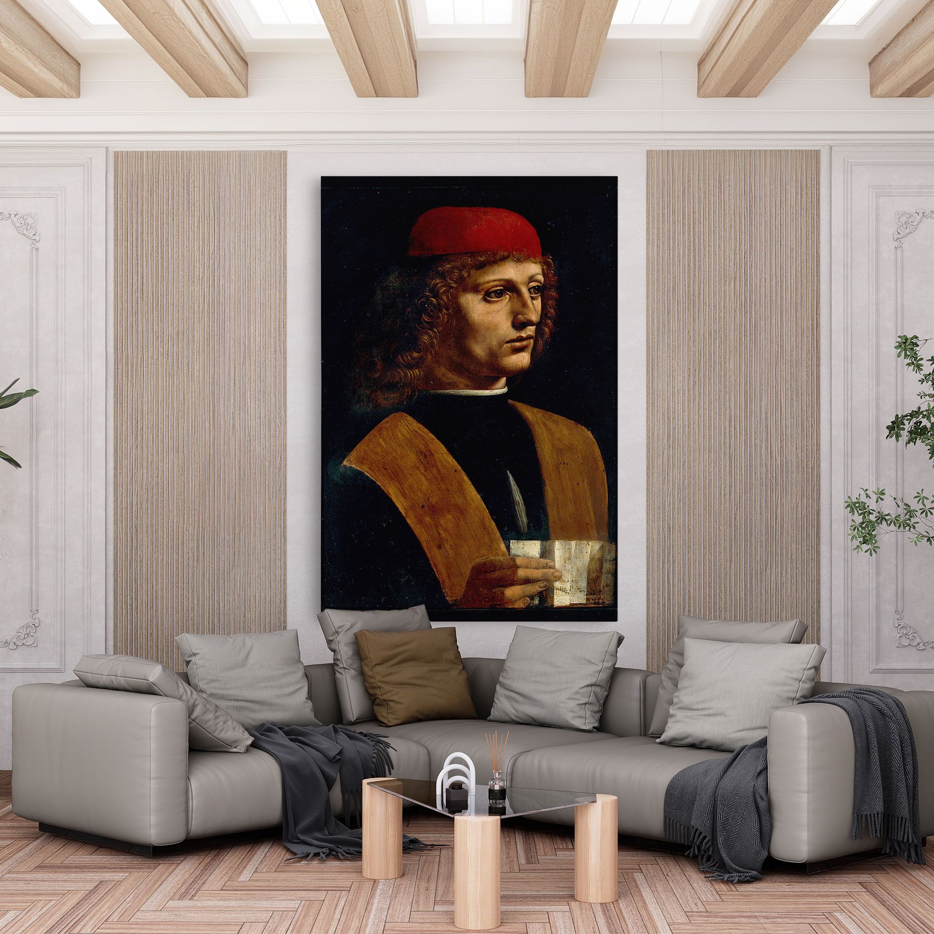 Leonardo Da Vinci Portrait Of A Musician Pinacoteca Ambrosiana mockup 6