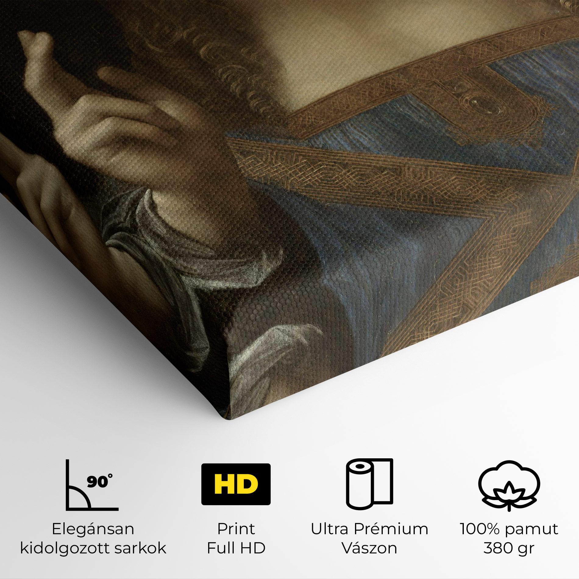Vászonkép Leonardo Da Vinci Salvator Mundi mockup 4