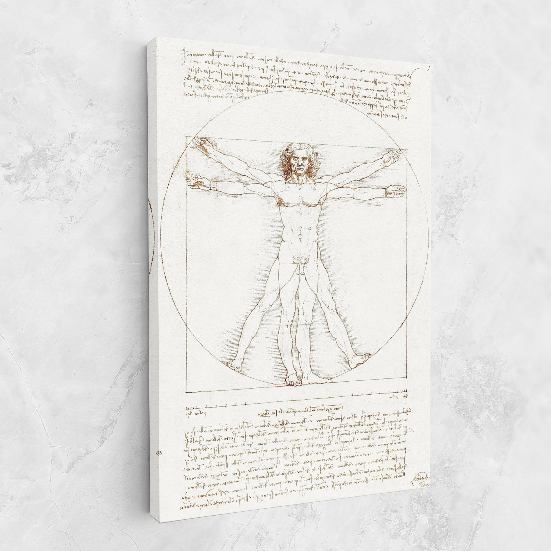 Vászonkép Leonardo Da Vinci's Vitruvian Man mockup 1