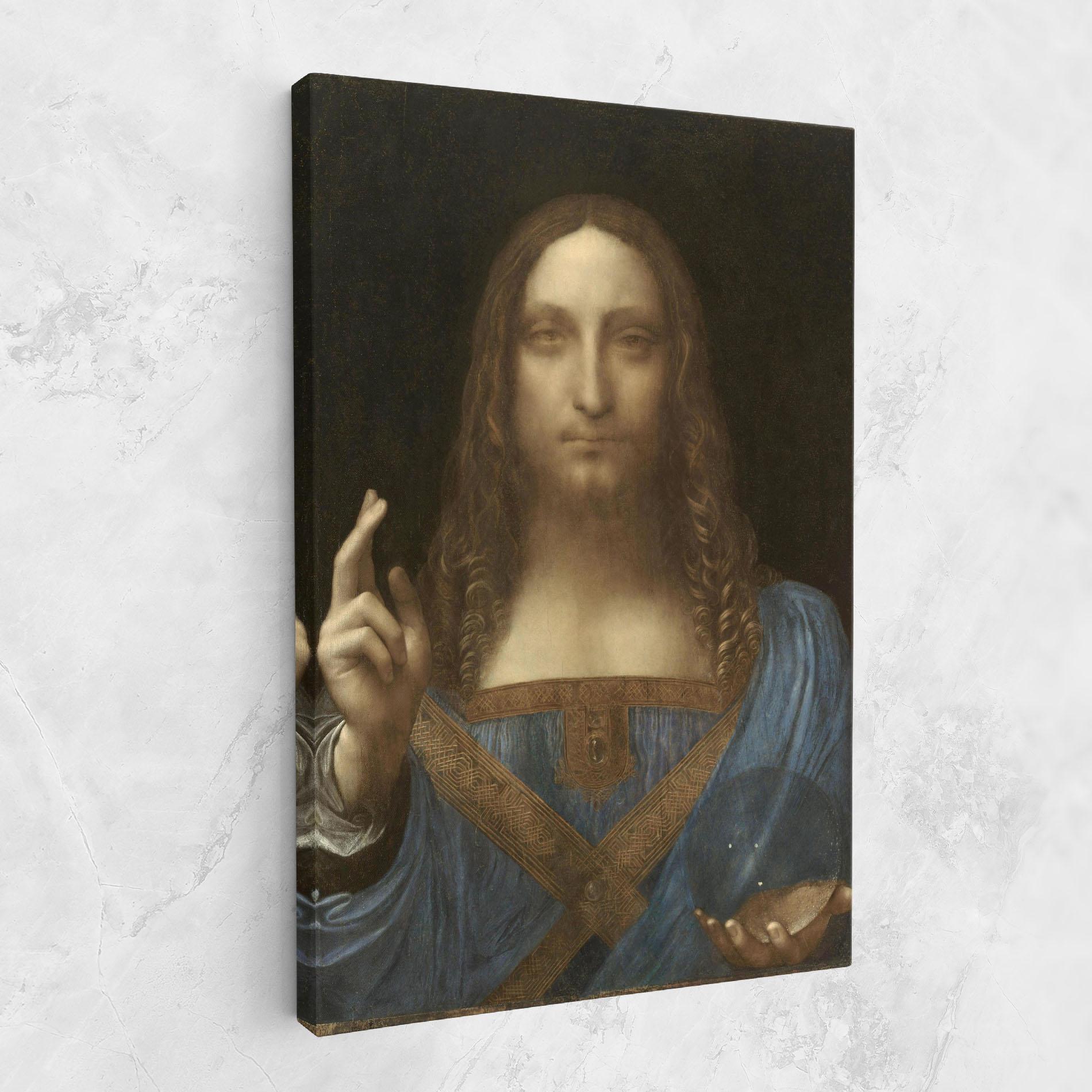 Vászonkép Leonardo Da Vinci Salvator Mundi mockup 1
