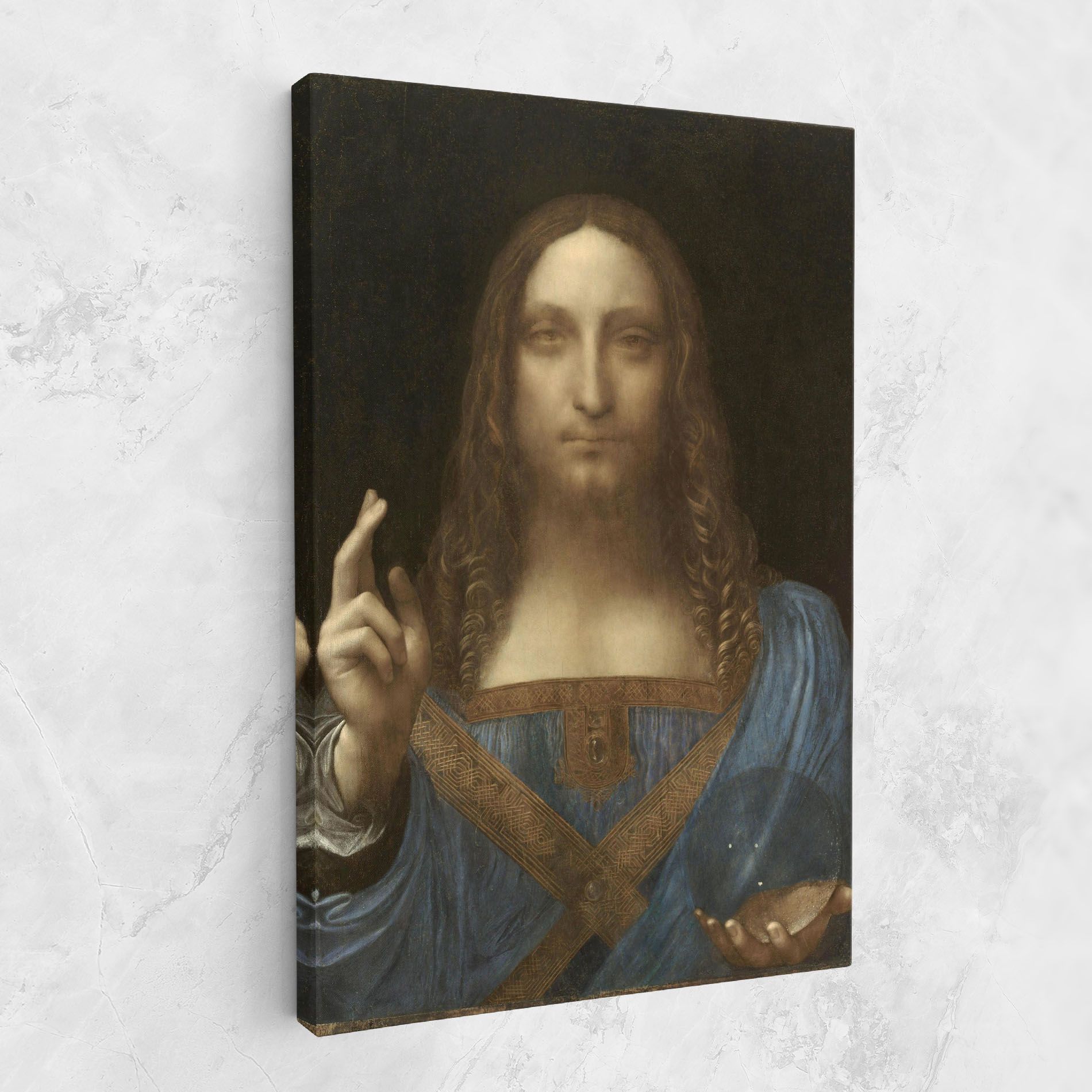 Leonardo Da Vinci Salvator Mundi mockup 1