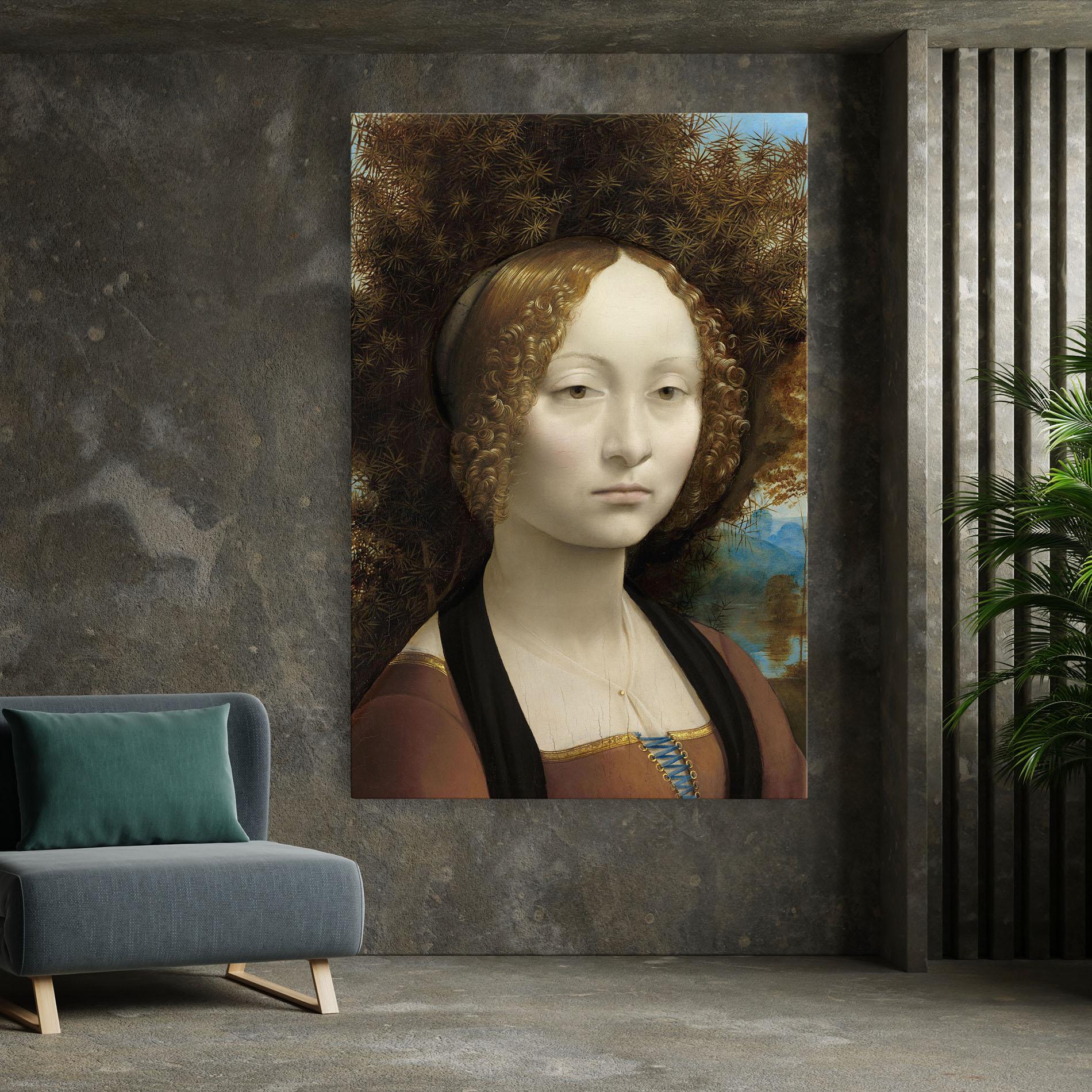 Vászonkép Leonardo Da Vinci Ginevra De Benci mockup 7