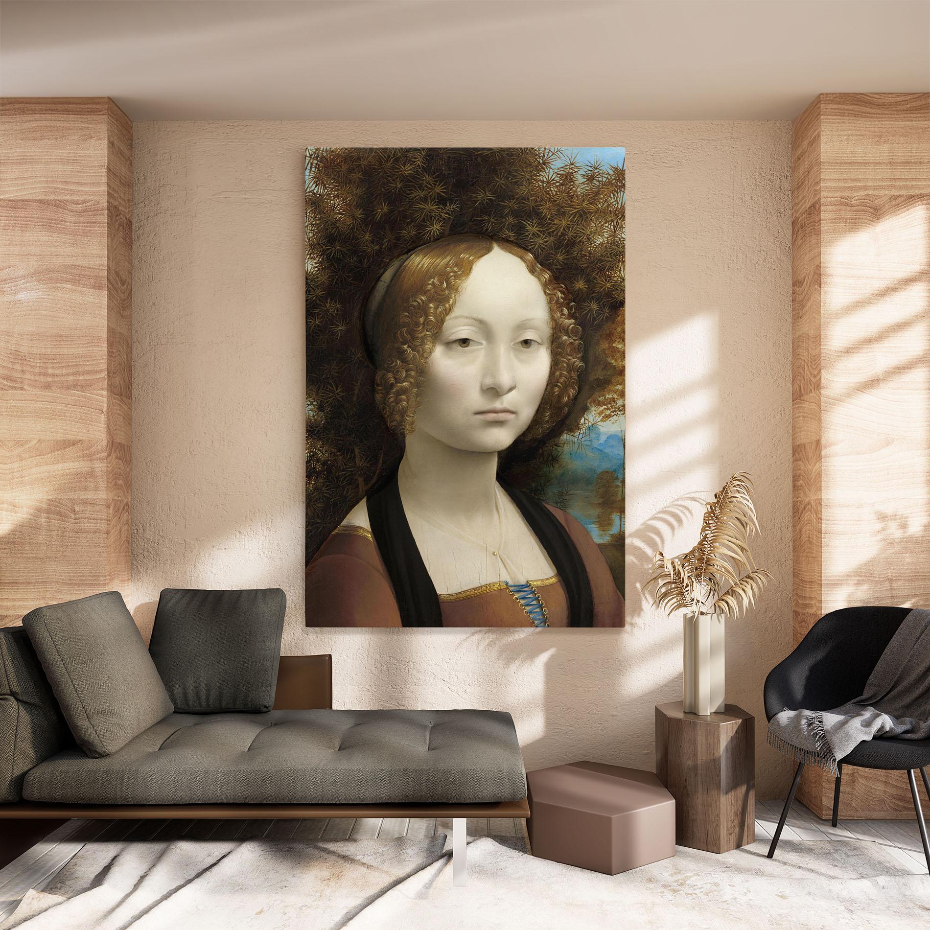 Vászonkép Leonardo Da Vinci Ginevra De Benci mockup 8