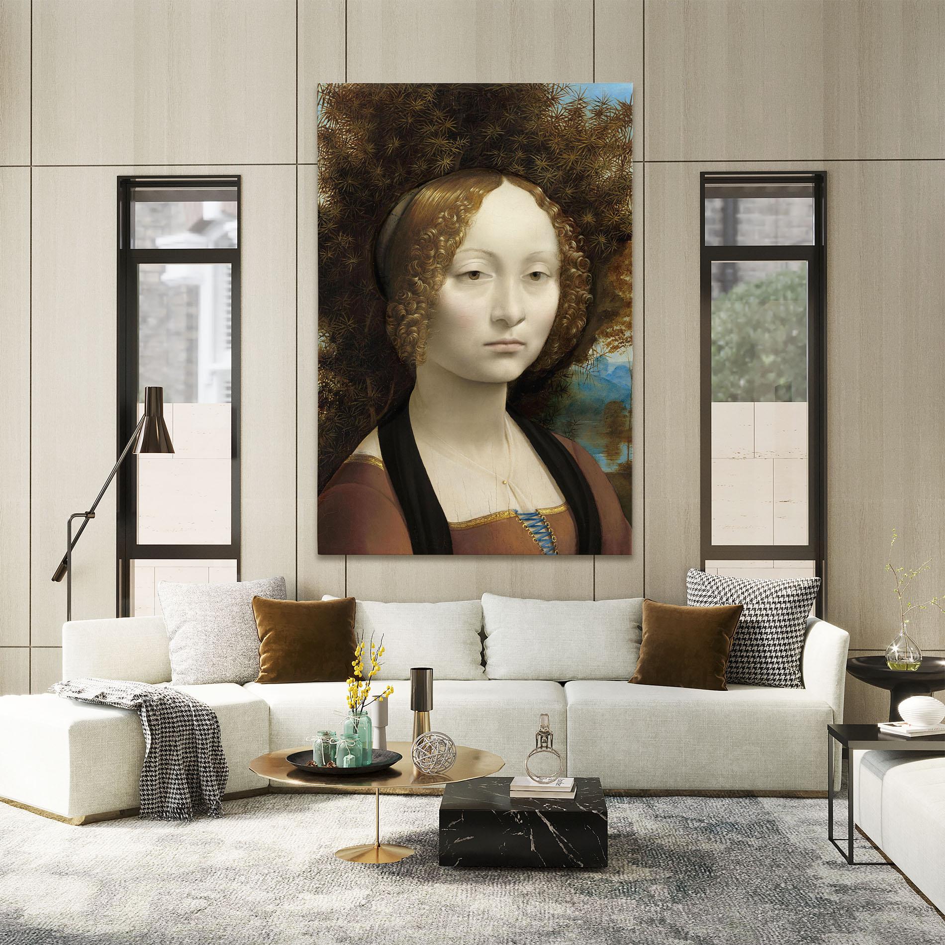 Vászonkép Leonardo Da Vinci Ginevra De Benci mockup 2
