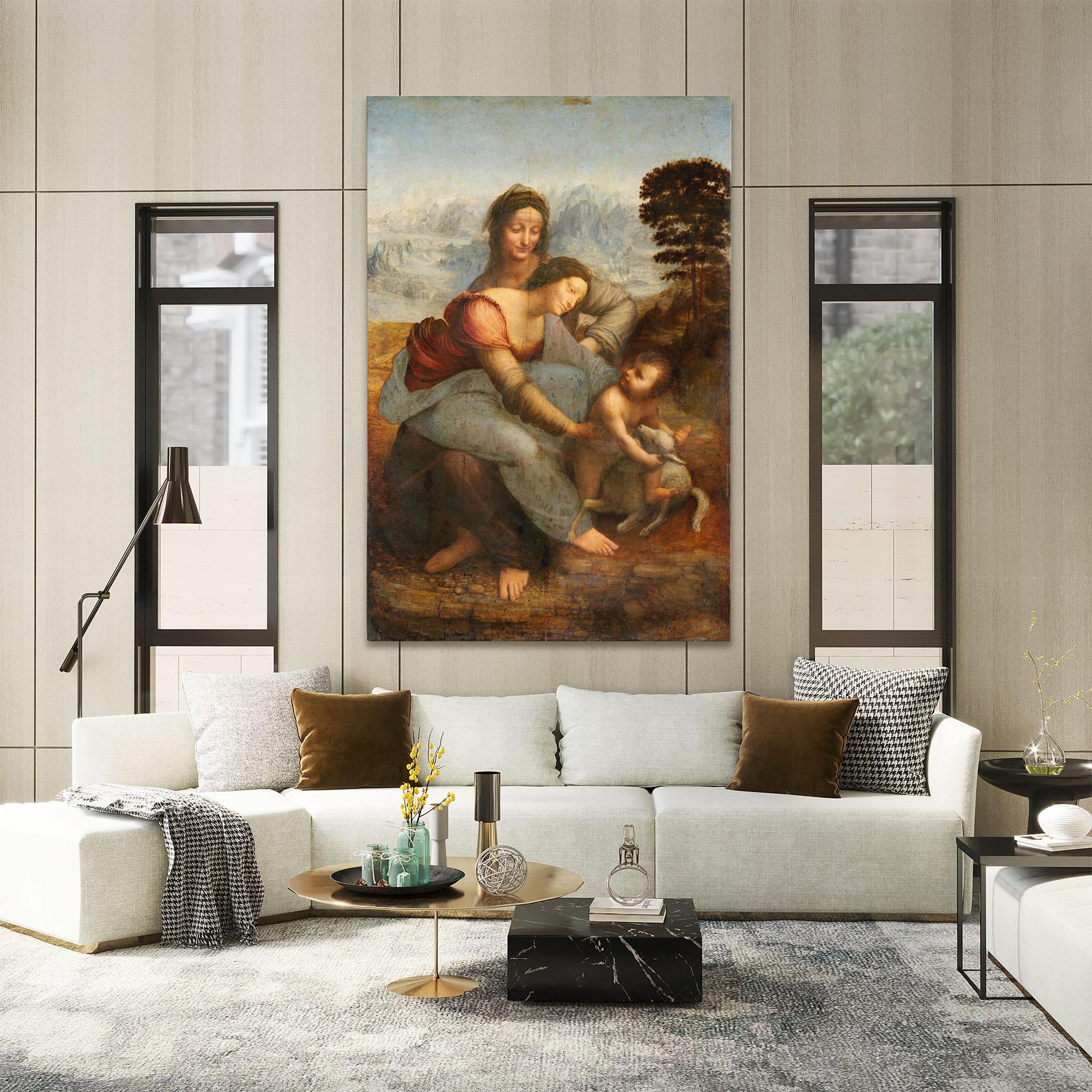 Vászonkép Leonardo Da Vinci Virgin And Child With St Anne mockup 2
