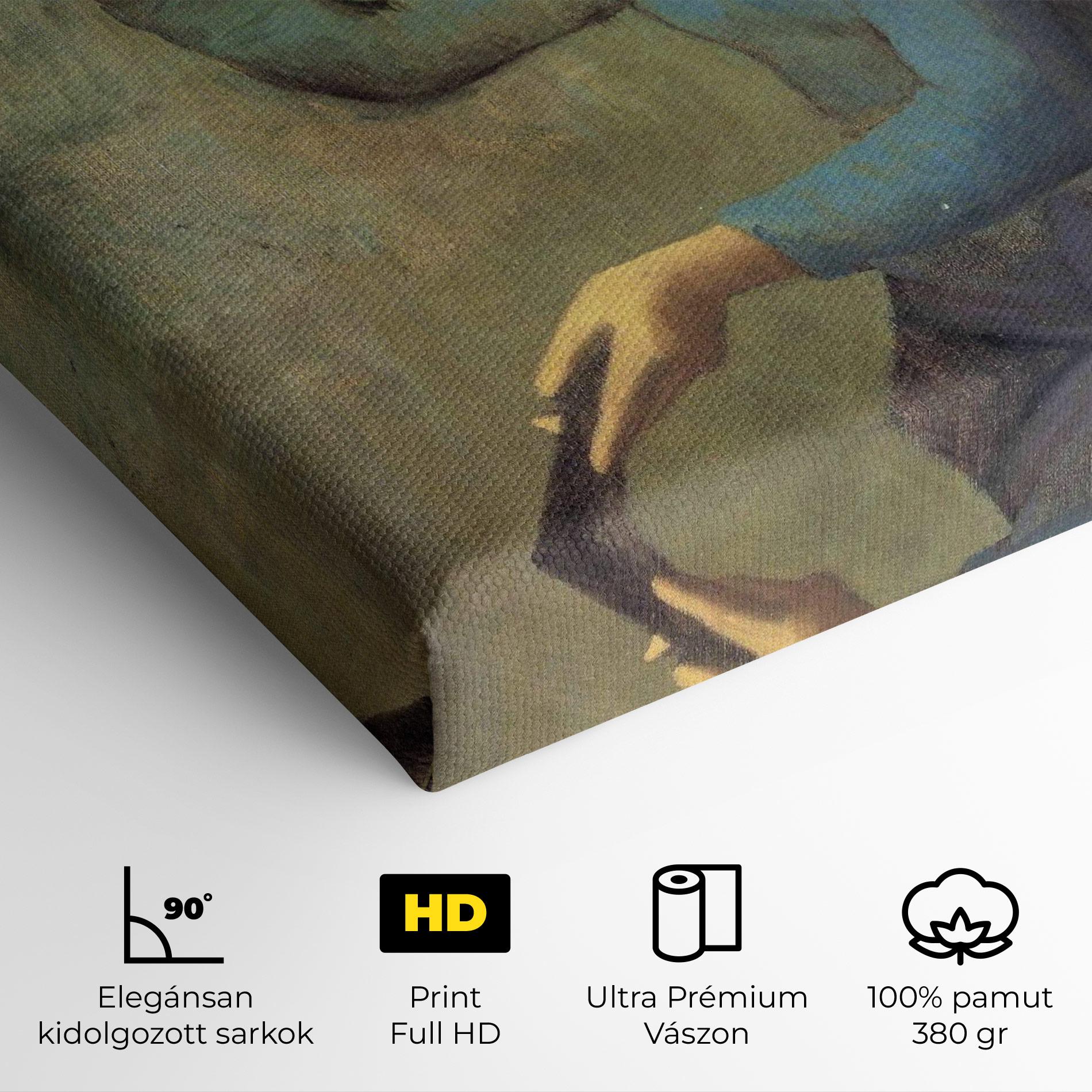 Vászonkép Lady With A Fan mockup 4