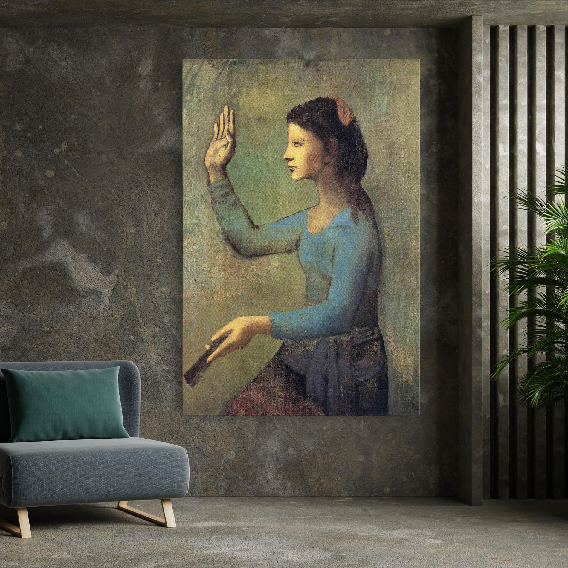 Vászonkép Lady With A Fan mockup 7