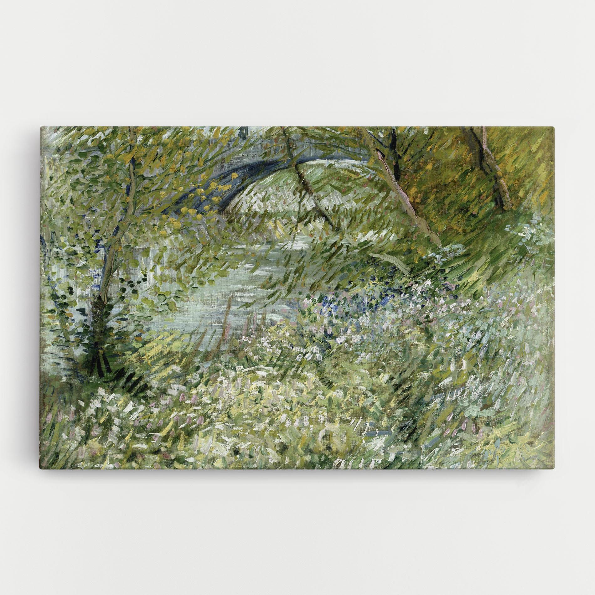 Vászonkép River Bank Springtime mockup 0
