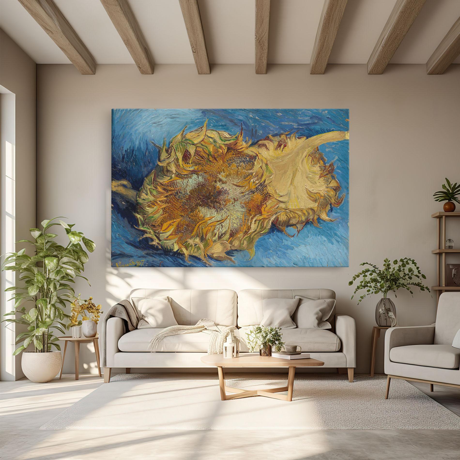 Vászonkép Sunflowers Van Gogh mockup 6