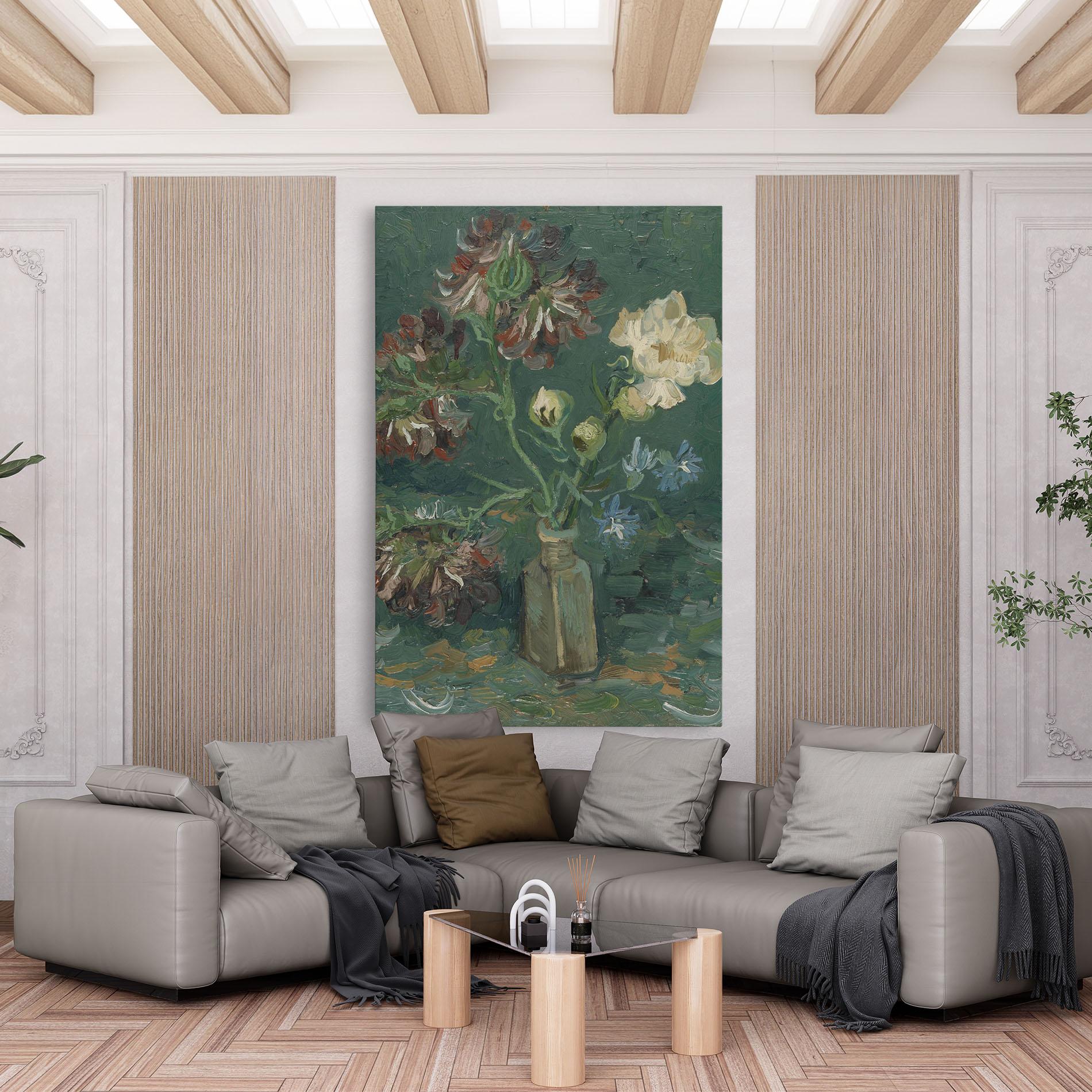 Vászonkép Flesje Met Pioenrozen mockup 6