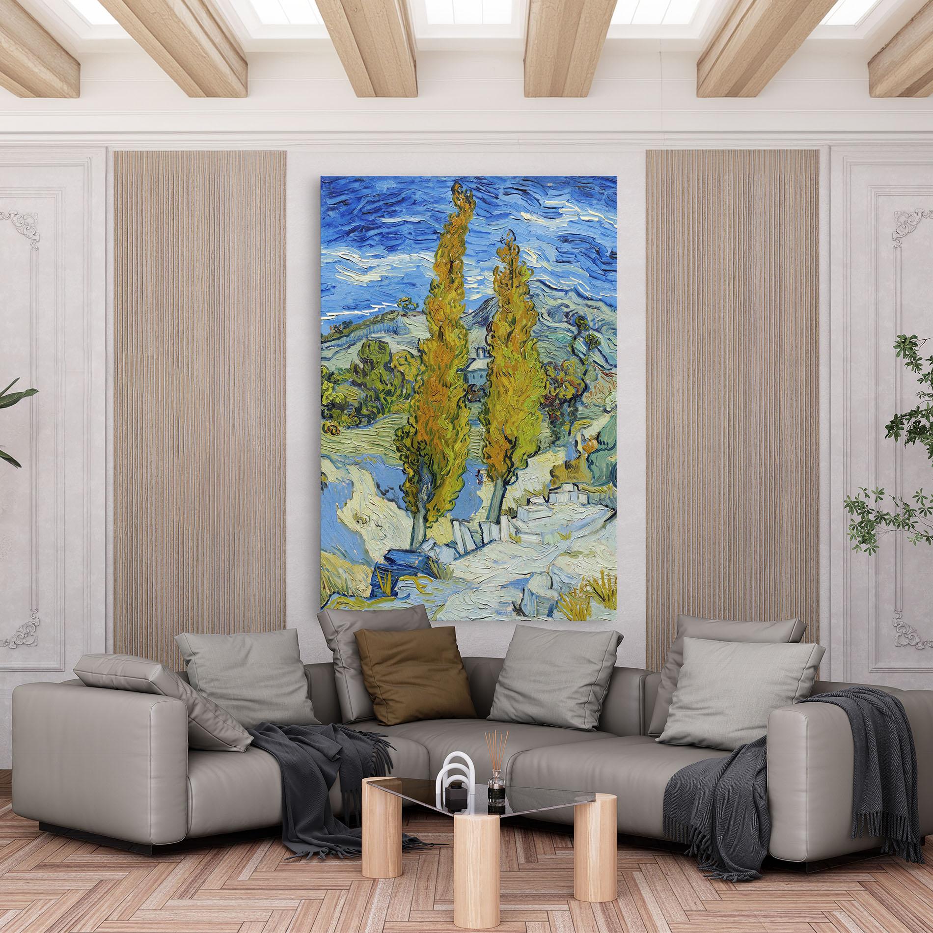 Vászonkép Poplars At Saint Remy mockup 6