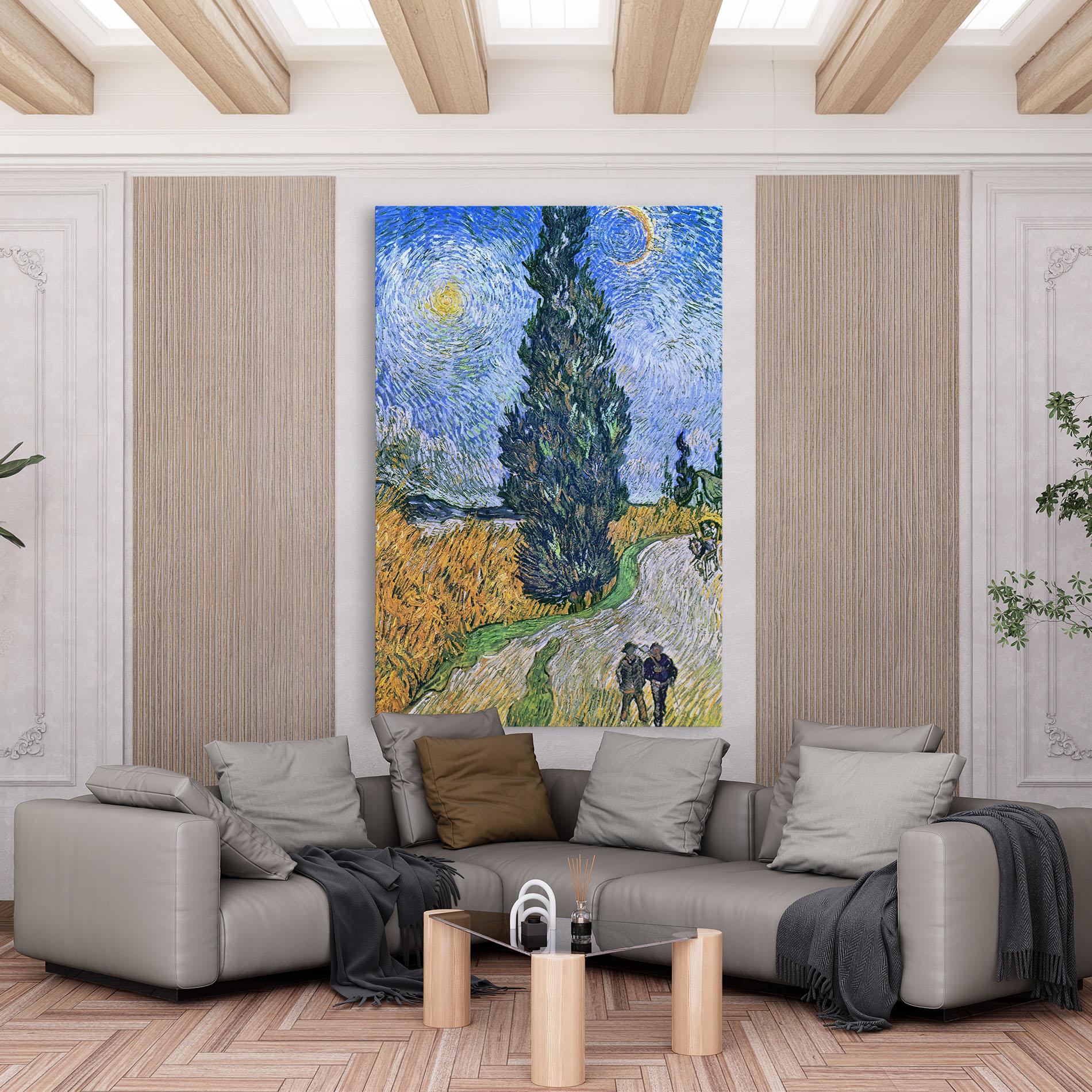 Vászonkép Road With Cypress mockup 6