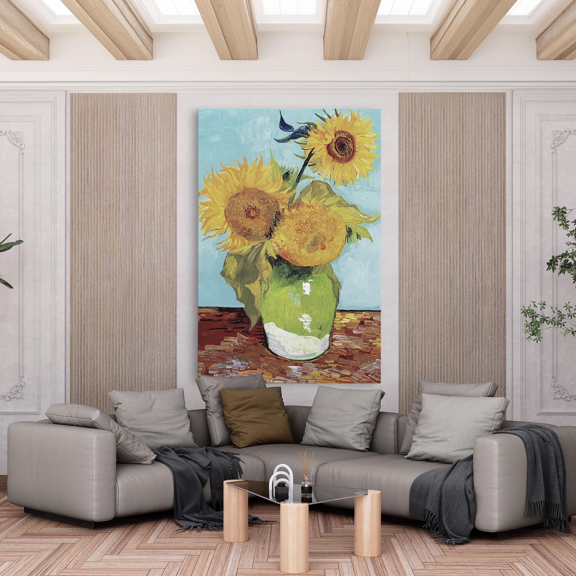 Vászonkép Three Sunflowers mockup 6