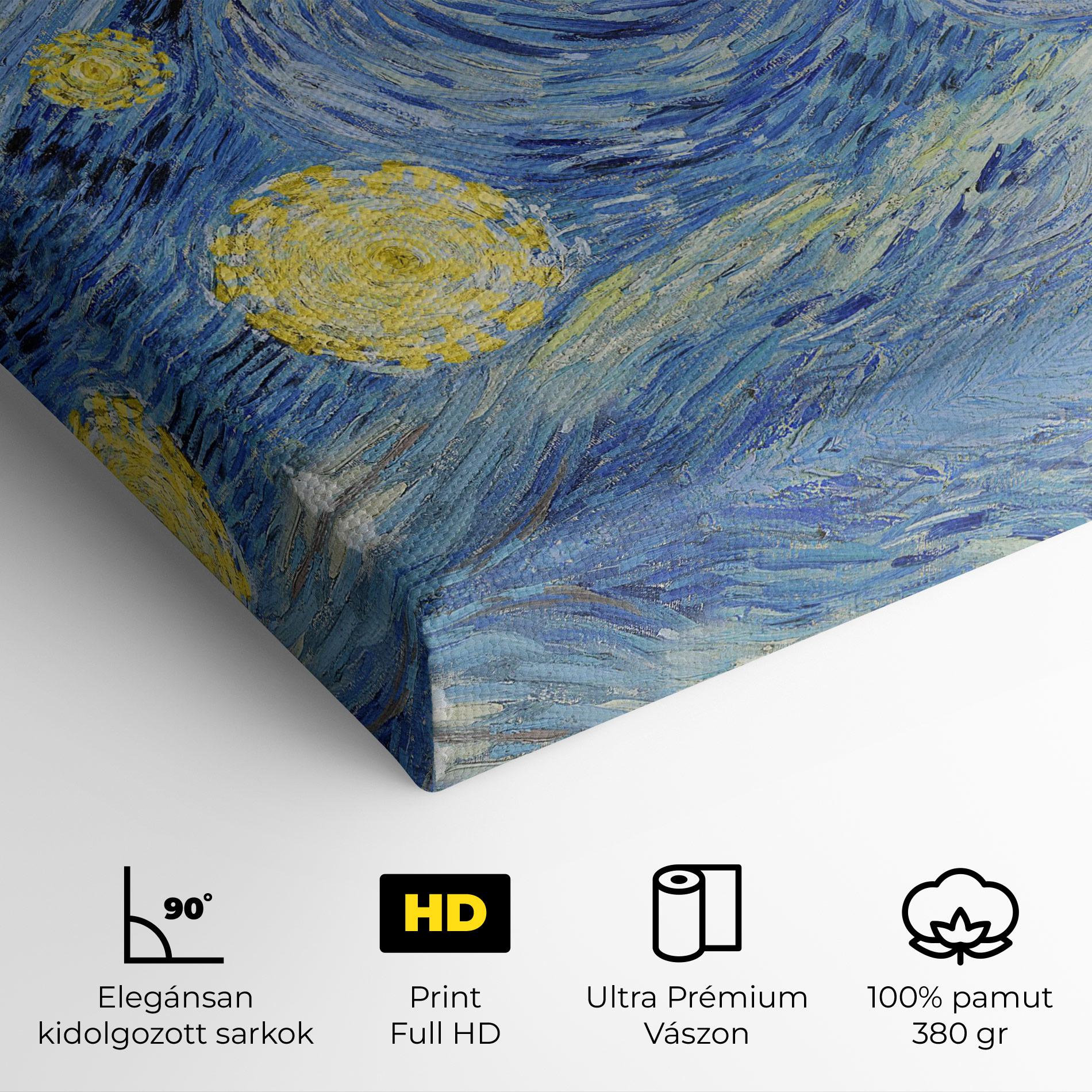 Vászonkép Van Gogh Starry Night mockup 4